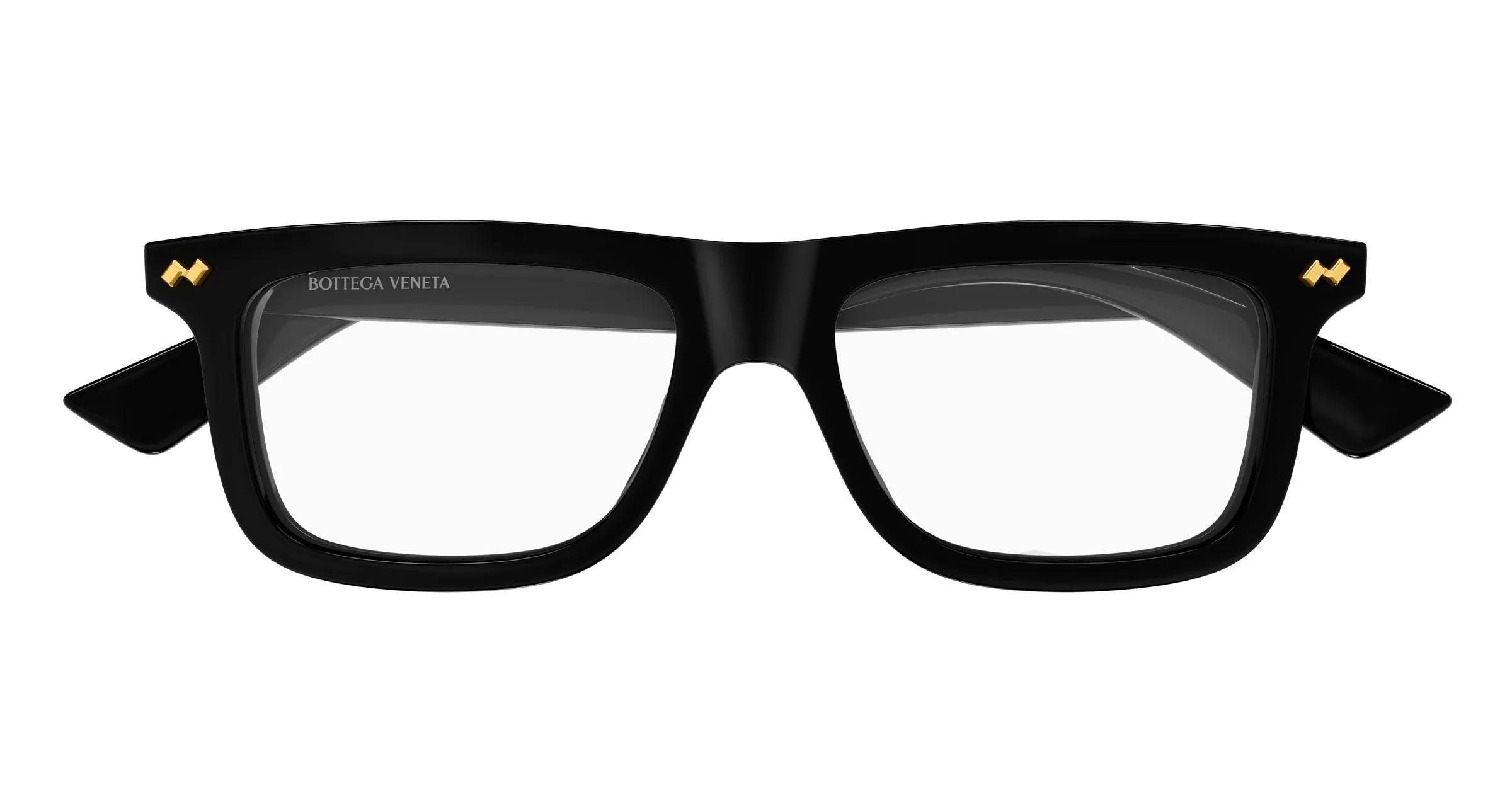 Bottega Veneta BV1506O 005 Montature da vista Acetato Nero Trasparente Squadrata - immagine 2
