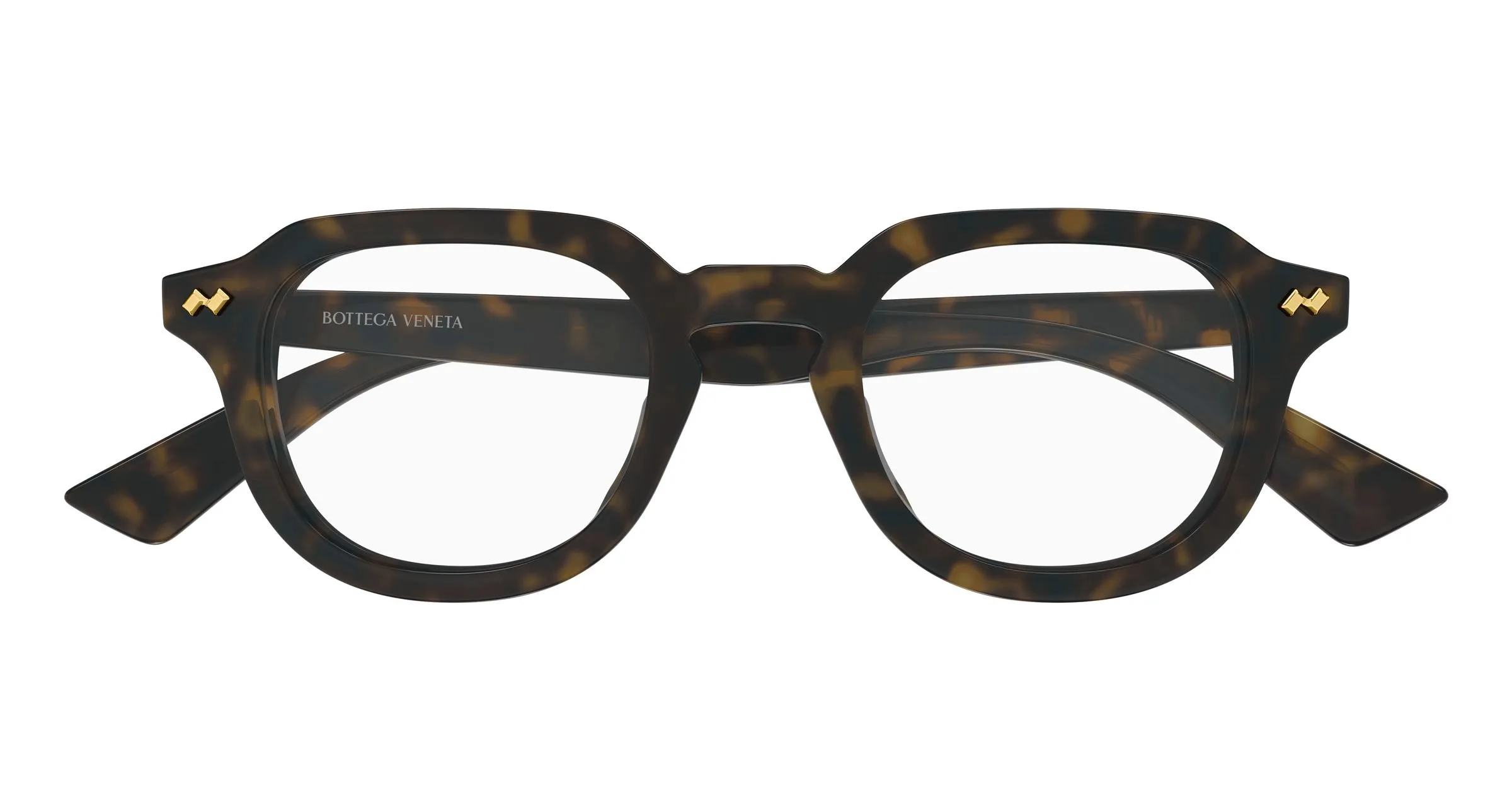 Bottega Veneta BV1505O 006 Montature da vista Acetato Havana Trasparente Rotonda - immagine 2