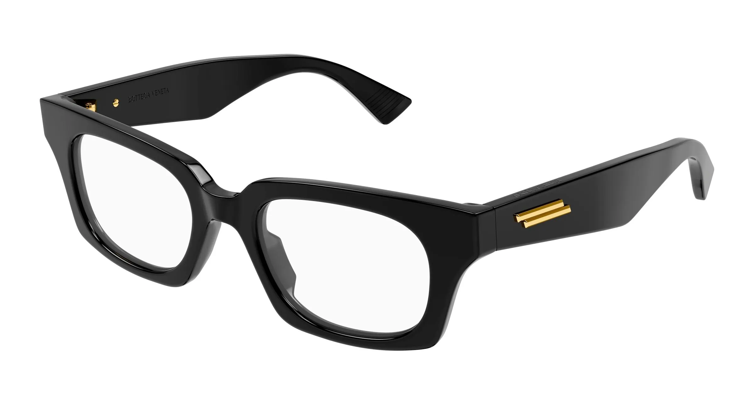 Bottega Veneta BV1504O 005 Montature da vista Acetato Nero Trasparente Cat Eye - immagine 1
