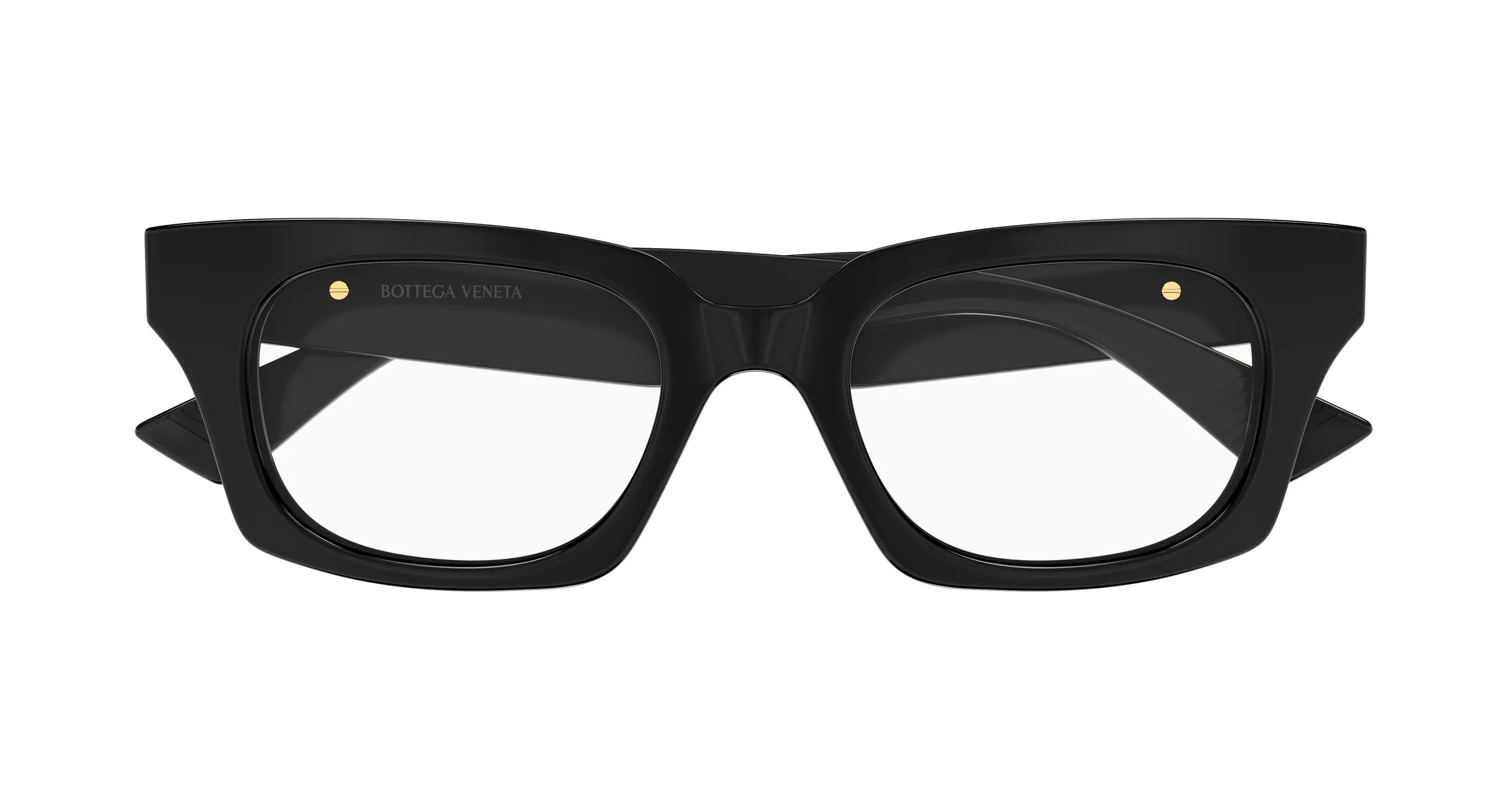 Bottega Veneta BV1504O 005 Montature da vista Acetato Nero Trasparente Cat Eye - immagine 2