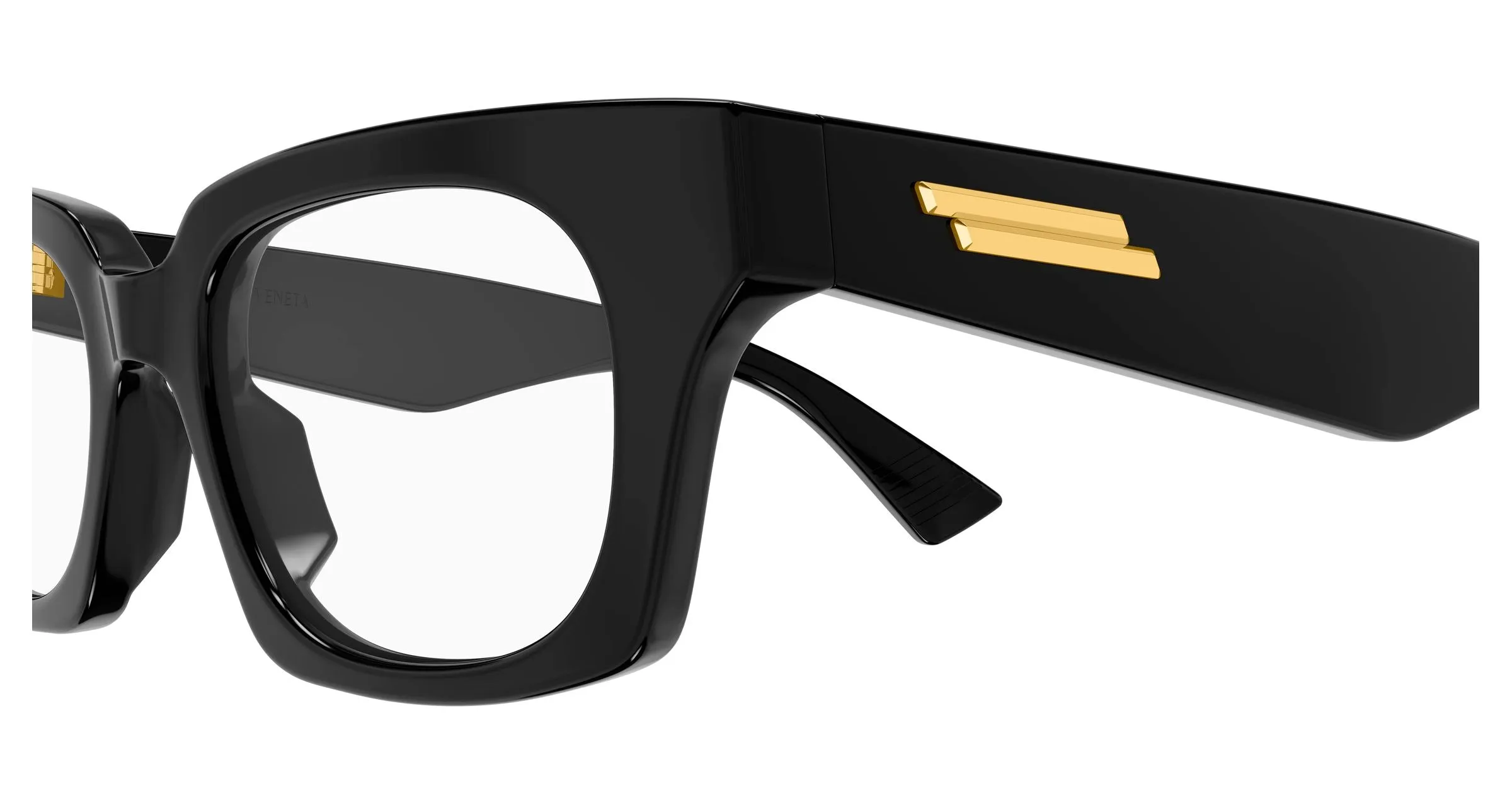 Bottega Veneta BV1504O 005 Montature da vista Acetato Nero Trasparente Cat Eye - immagine 3