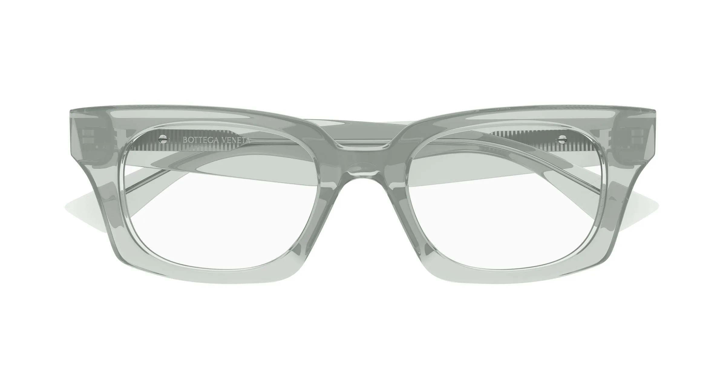 Bottega Veneta BV1504O 004 Montature da vista Acetato Grigio Trasparente Cat Eye - immagine 2
