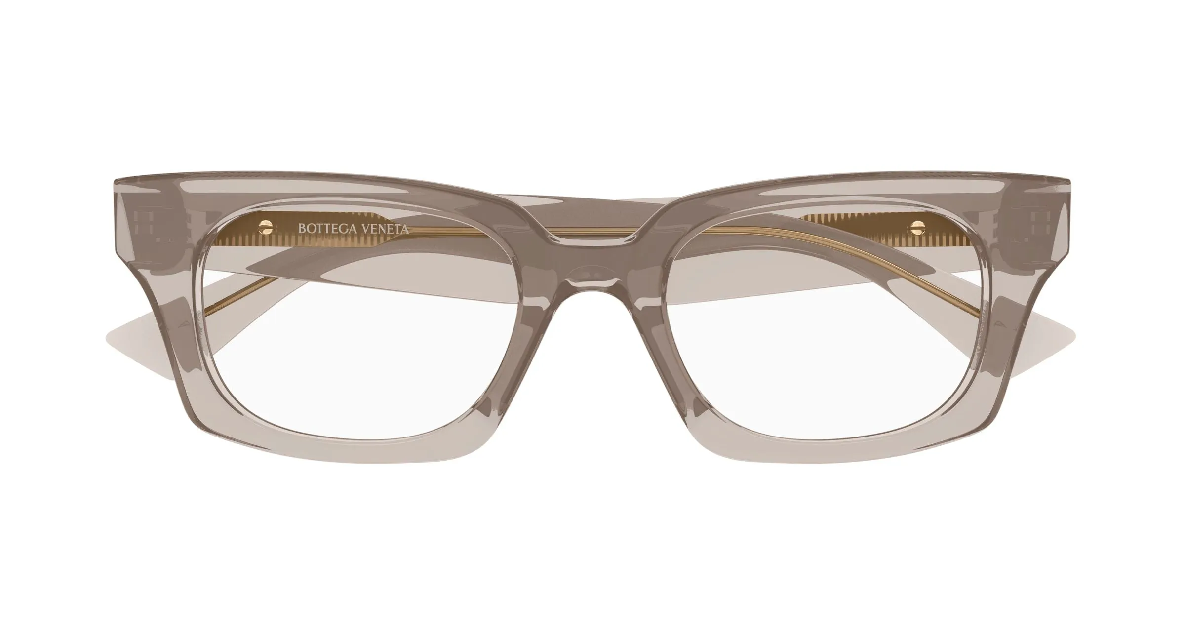 Bottega Veneta BV1504O 003 Montature da vista Acetato Marrone Trasparente Cat Eye - immagine 2