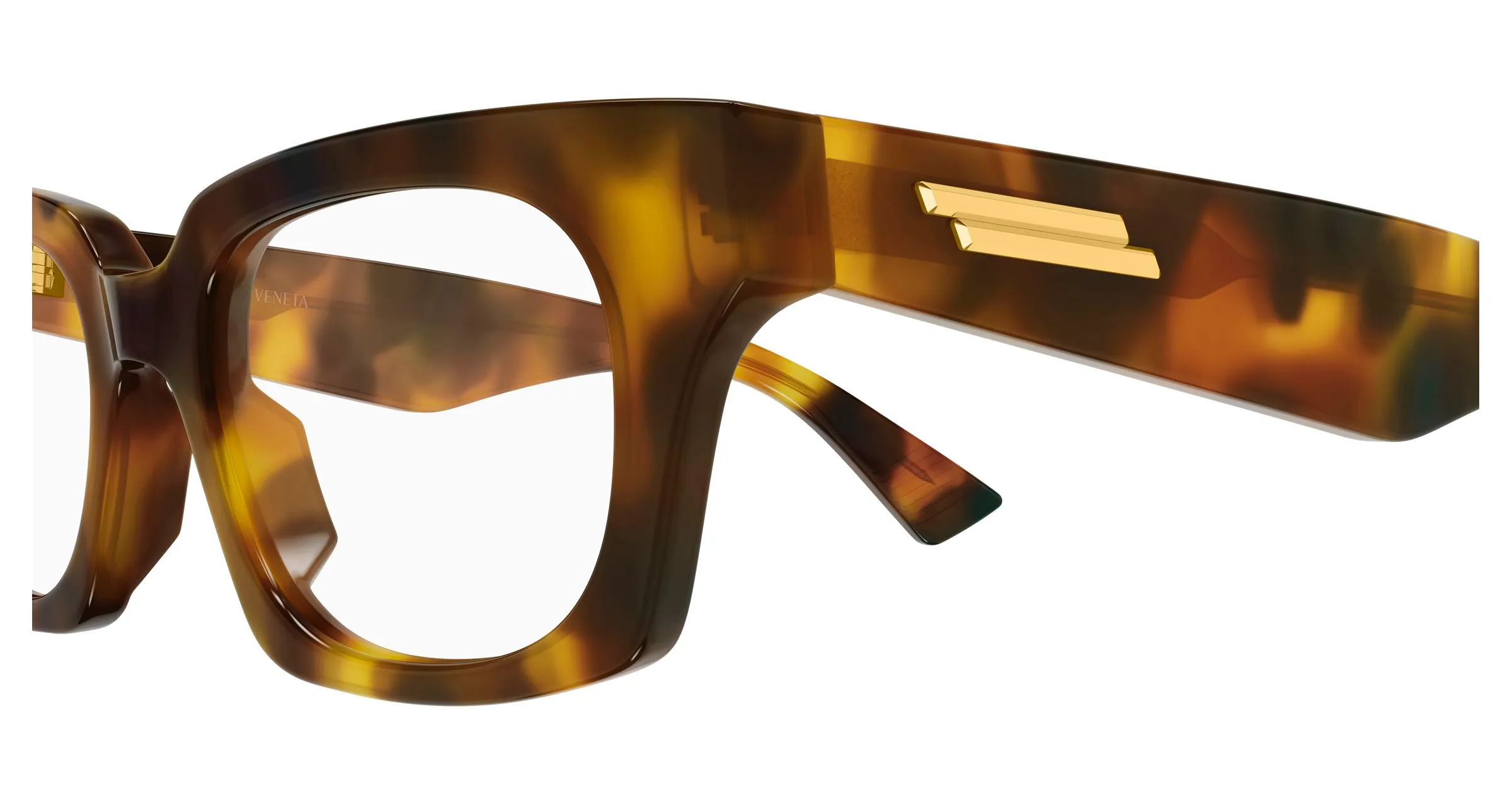 Bottega Veneta BV1504O 002 Montature da vista Acetato Marrone Trasparente Cat Eye - immagine 3
