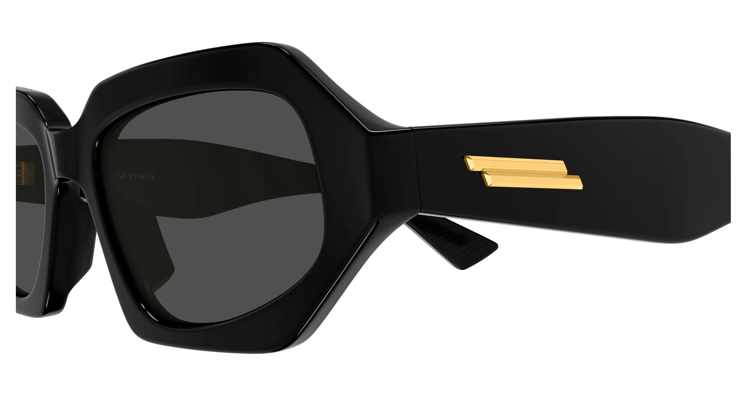 Bottega Veneta BV1502S 001 Occhiali da sole Acetato Nero Grigio Squadrata - immagine 3