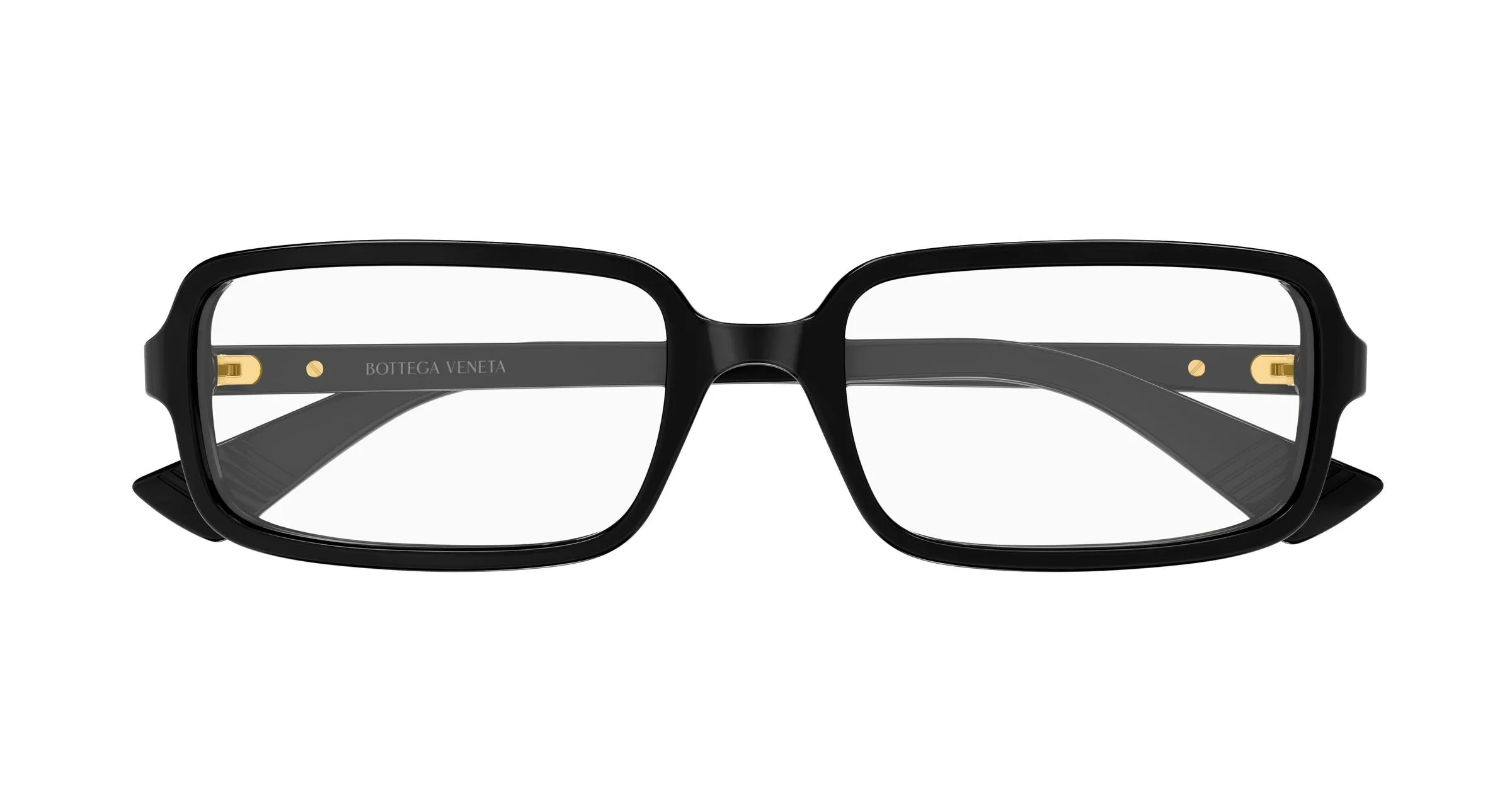 Bottega Veneta BV1500O 005 Montature da vista Acetato Nero Trasparente Squadrata - immagine 2