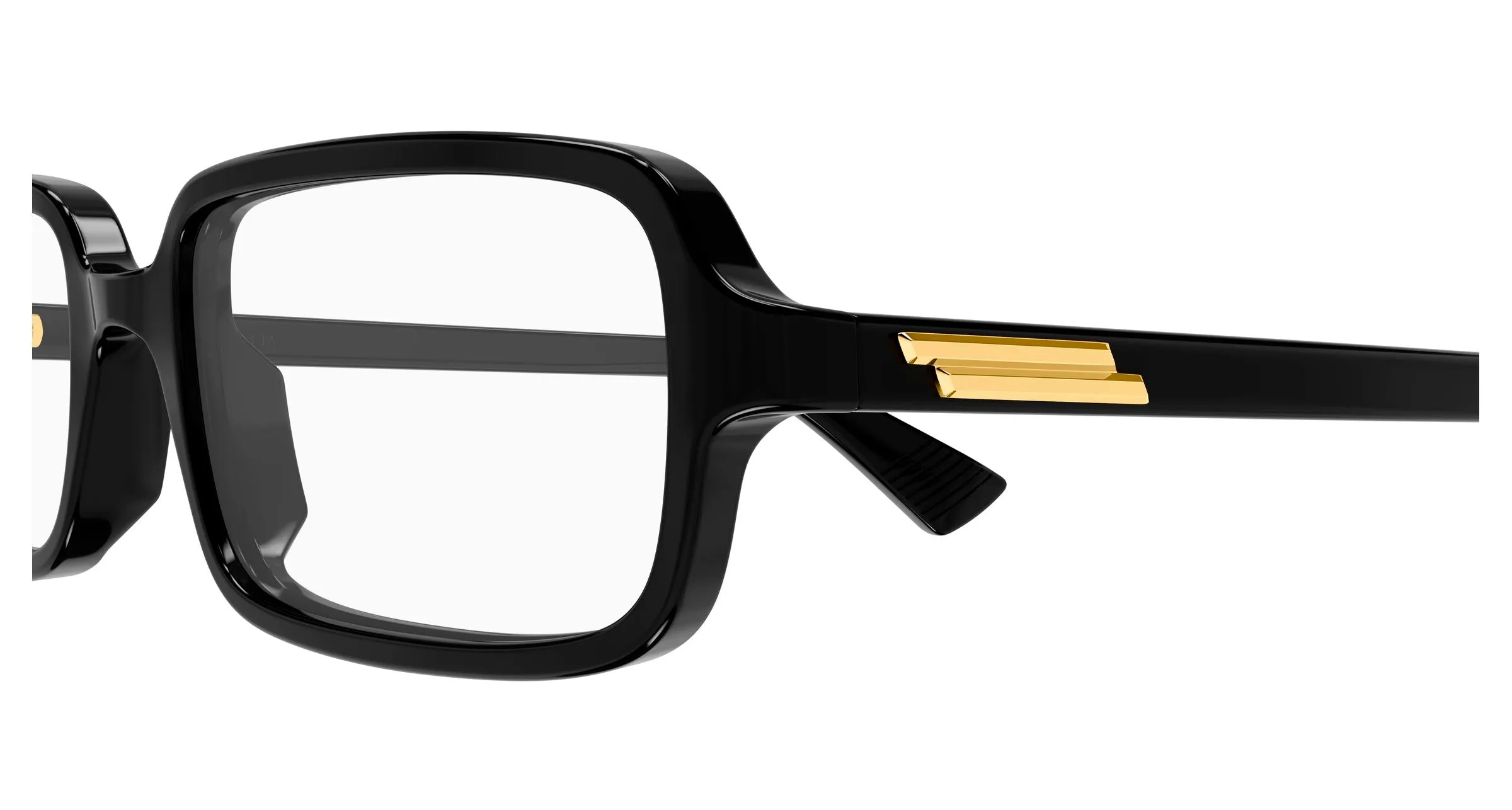 Bottega Veneta BV1500O 005 Montature da vista Acetato Nero Trasparente Squadrata - immagine 3