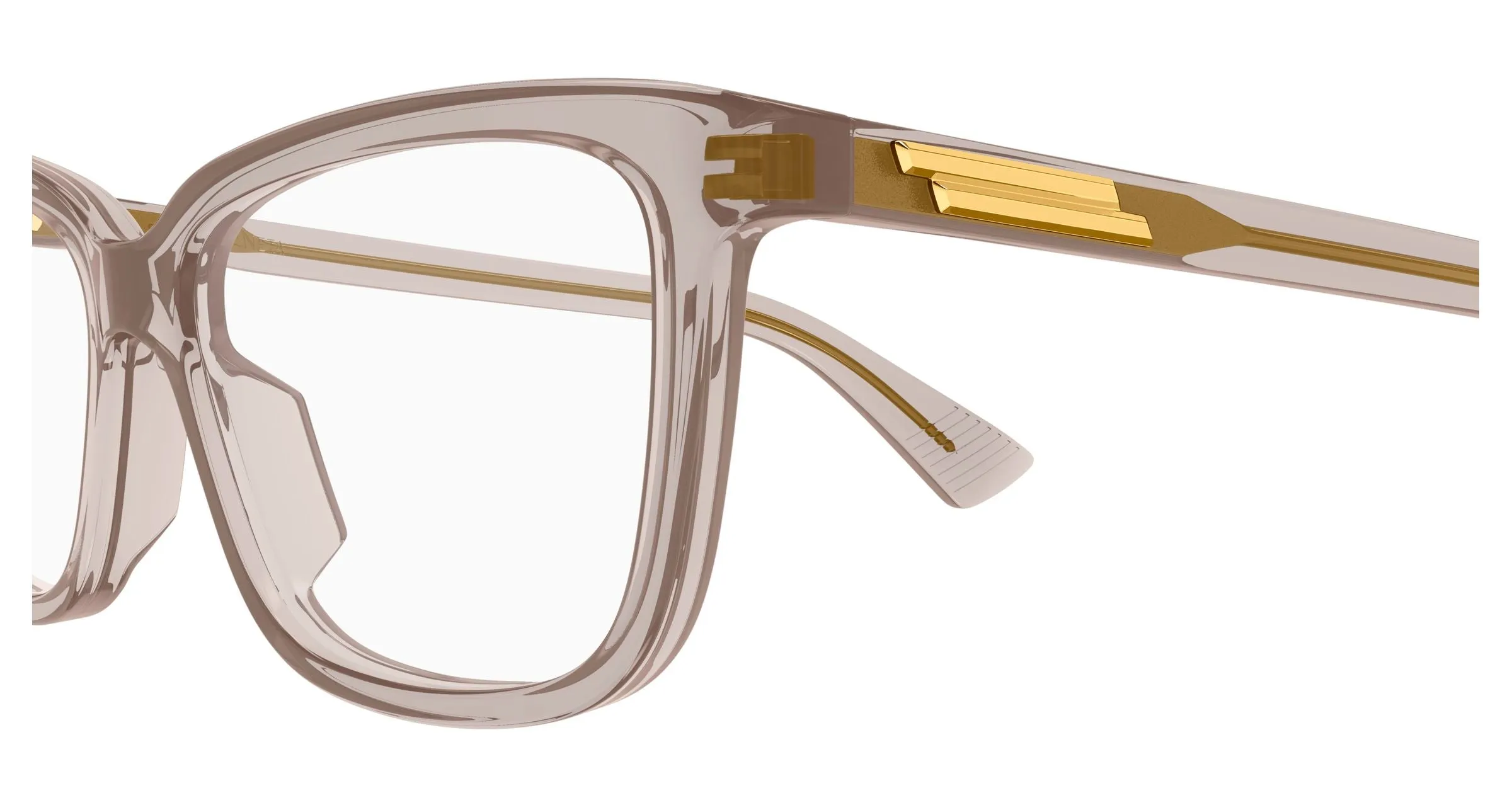 Bottega Veneta BV1499O 008 Montature da vista Acetato Marrone Trasparente Cat Eye - immagine 3