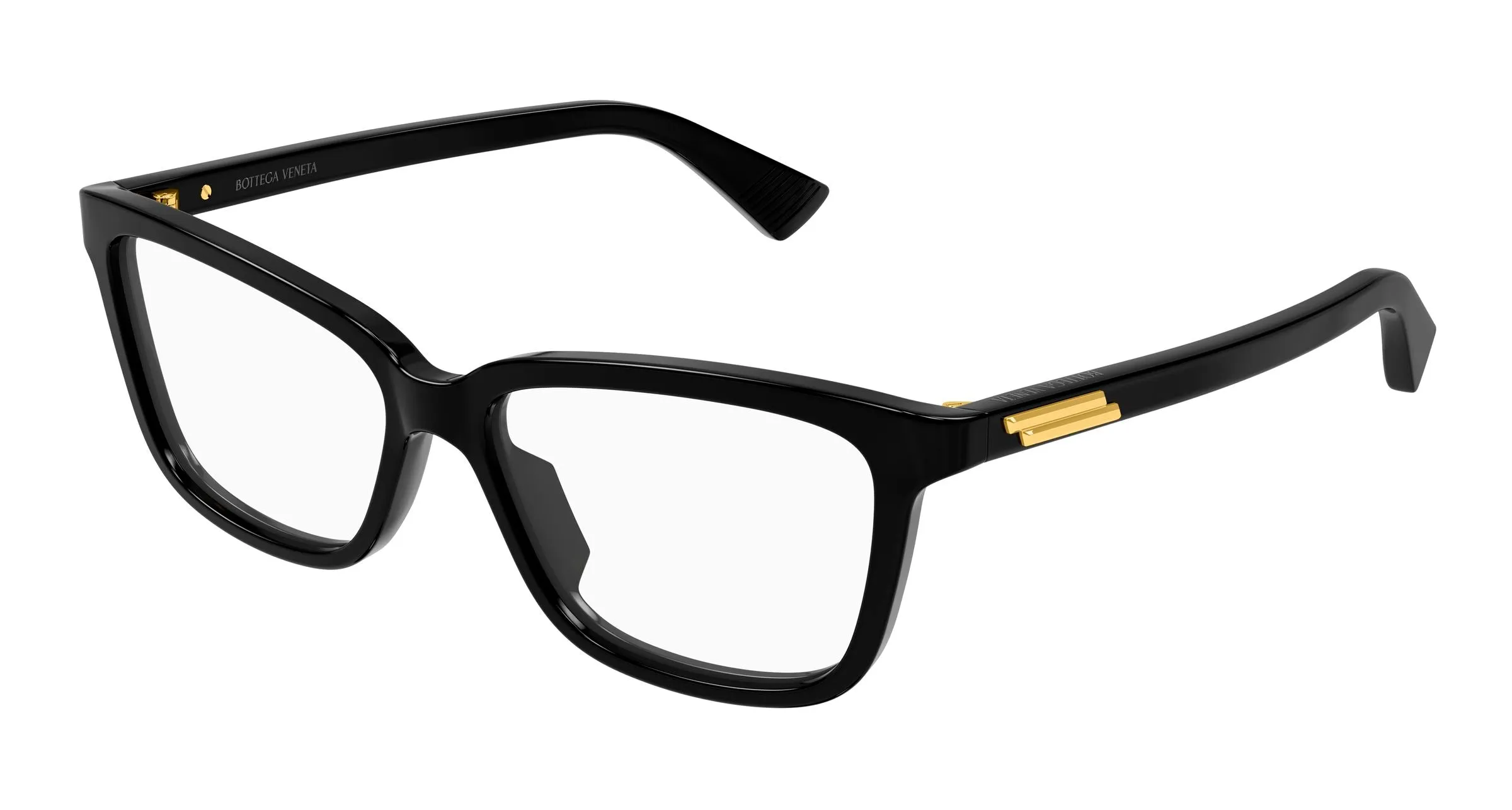 Bottega Veneta BV1499O 005 Montature da vista Acetato Nero Trasparente Cat Eye - immagine 1
