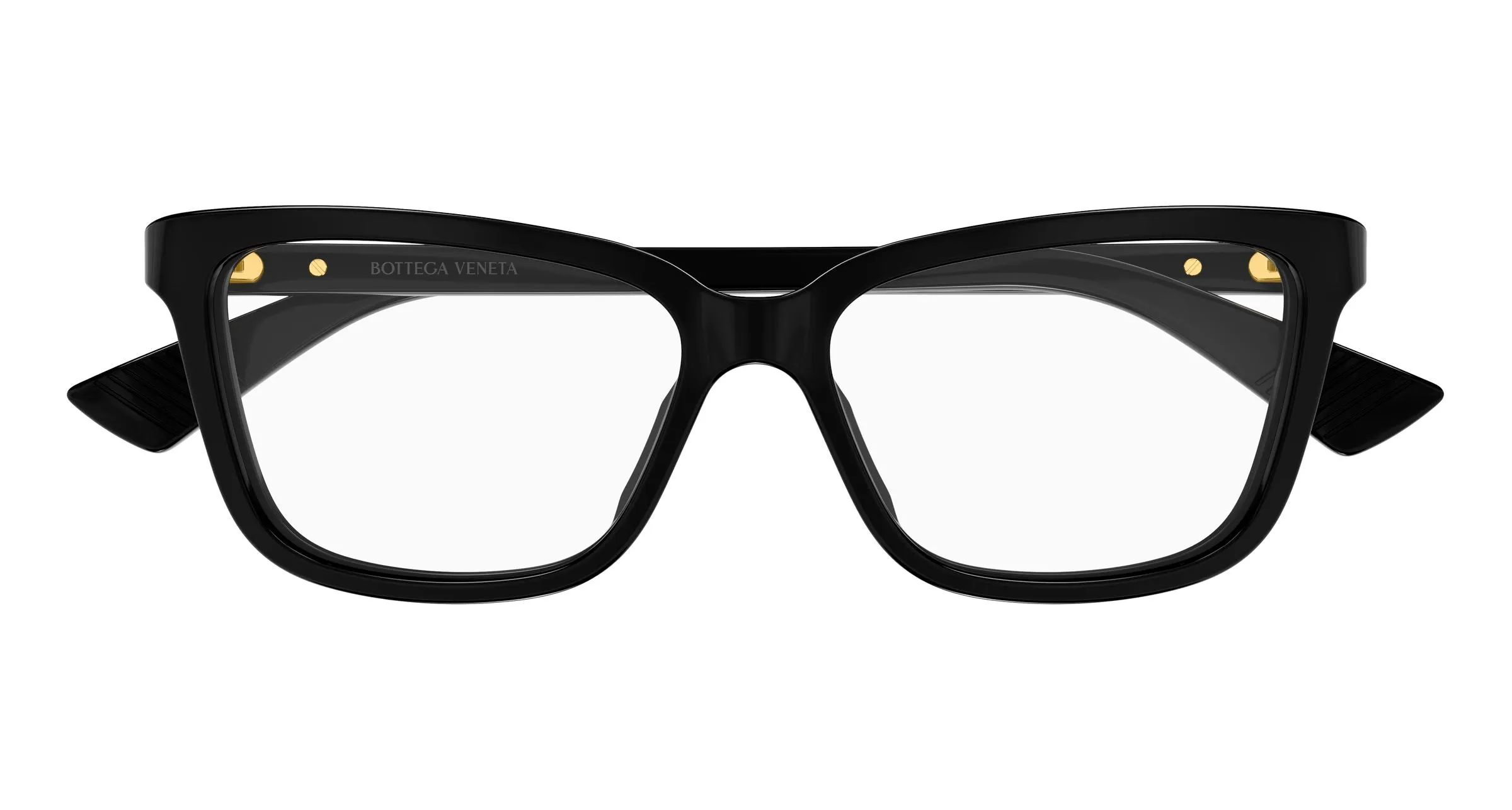 Bottega Veneta BV1499O 001 Montature da vista Acetato Nero Trasparente Cat Eye - immagine 2