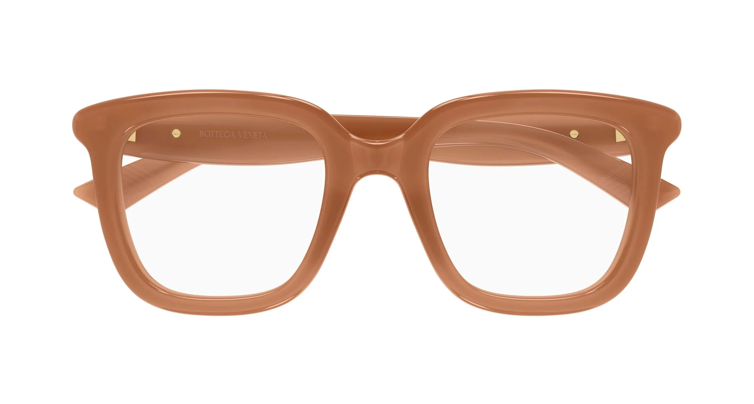 Bottega Veneta BV1496O 007 Montature da vista Acetato Marrone Trasparente Cat Eye - immagine 2