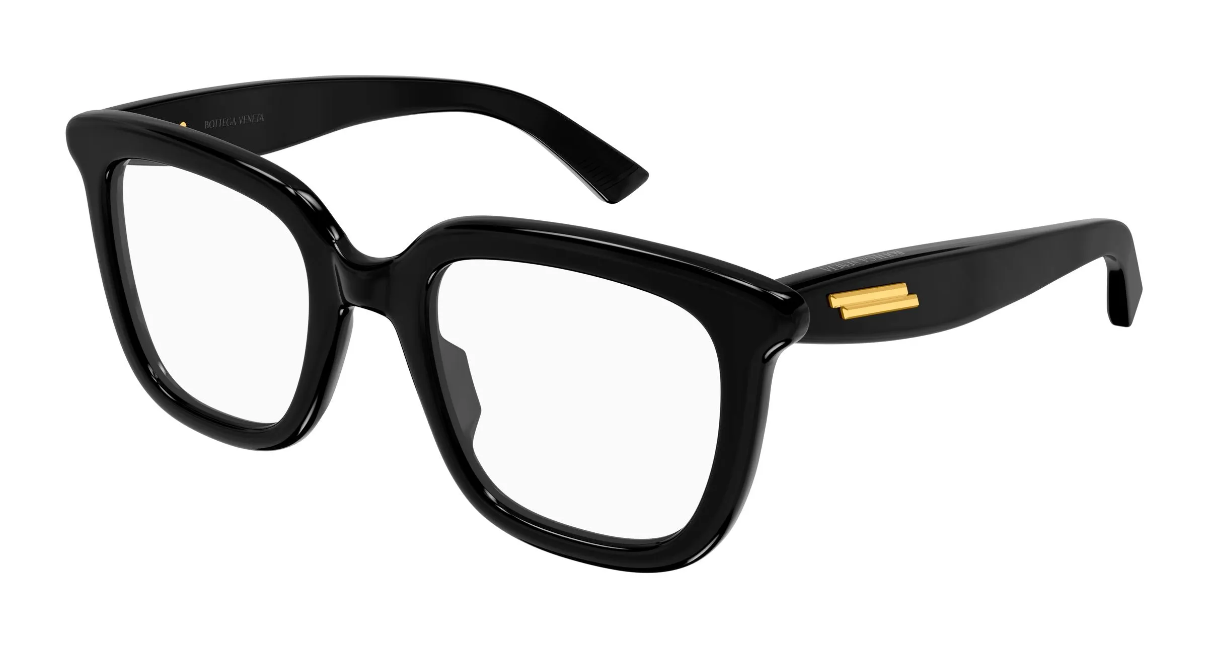 Bottega Veneta BV1496O 005 Montature da vista Acetato Nero Trasparente Cat Eye - immagine 1