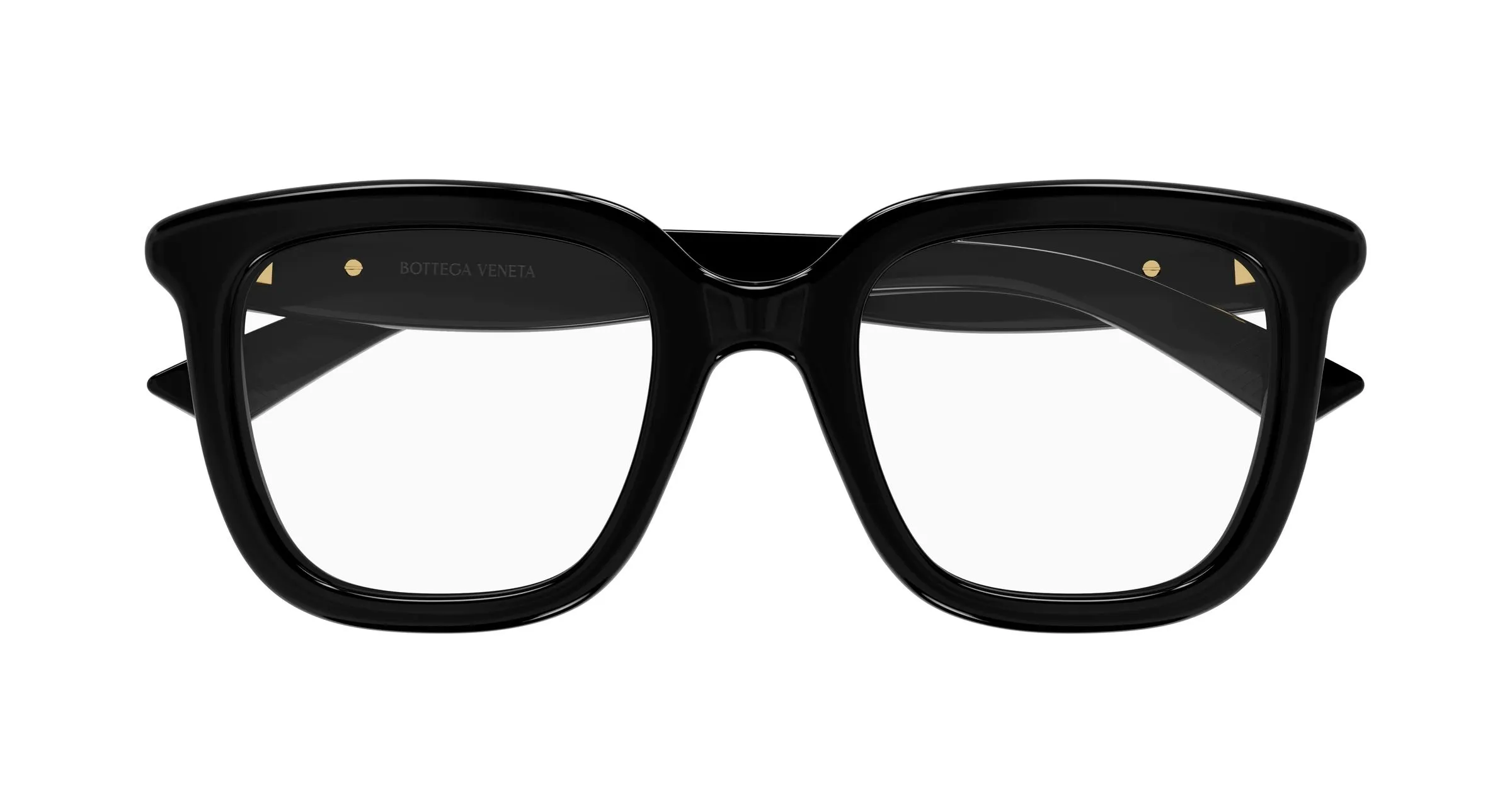 Bottega Veneta BV1496O 005 Montature da vista Acetato Nero Trasparente Cat Eye - immagine 2