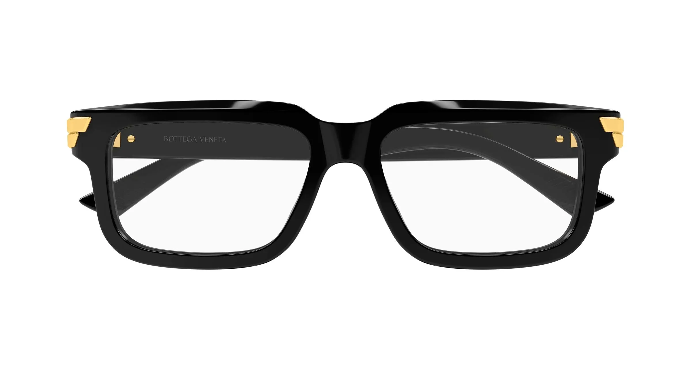 Bottega Veneta BV1490O 011 Montature da vista Acetato Nero Trasparente Squadrata - immagine 2