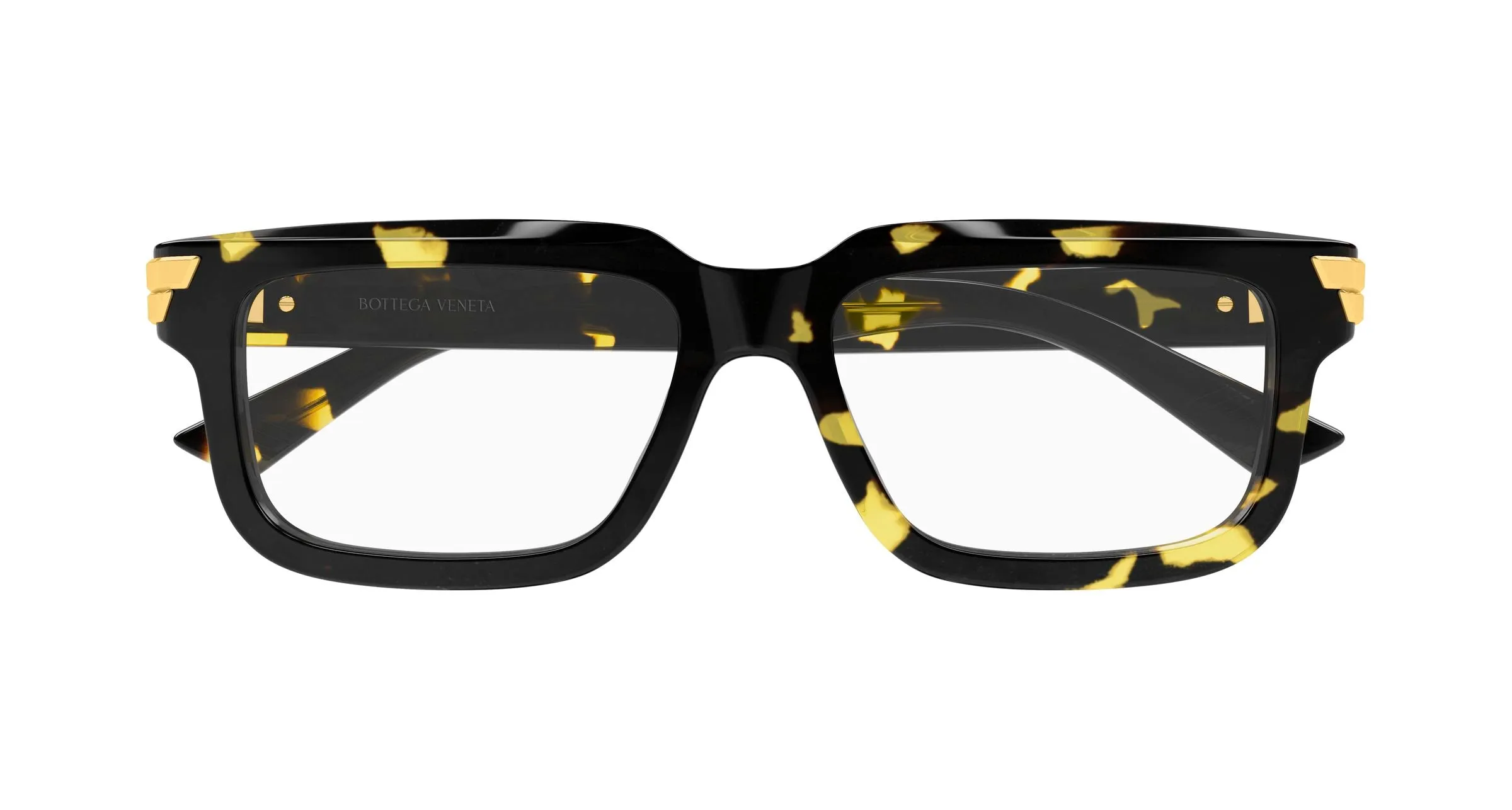 Bottega Veneta BV1490O 007 Montature da vista Acetato Havana Trasparente Squadrata - immagine 2