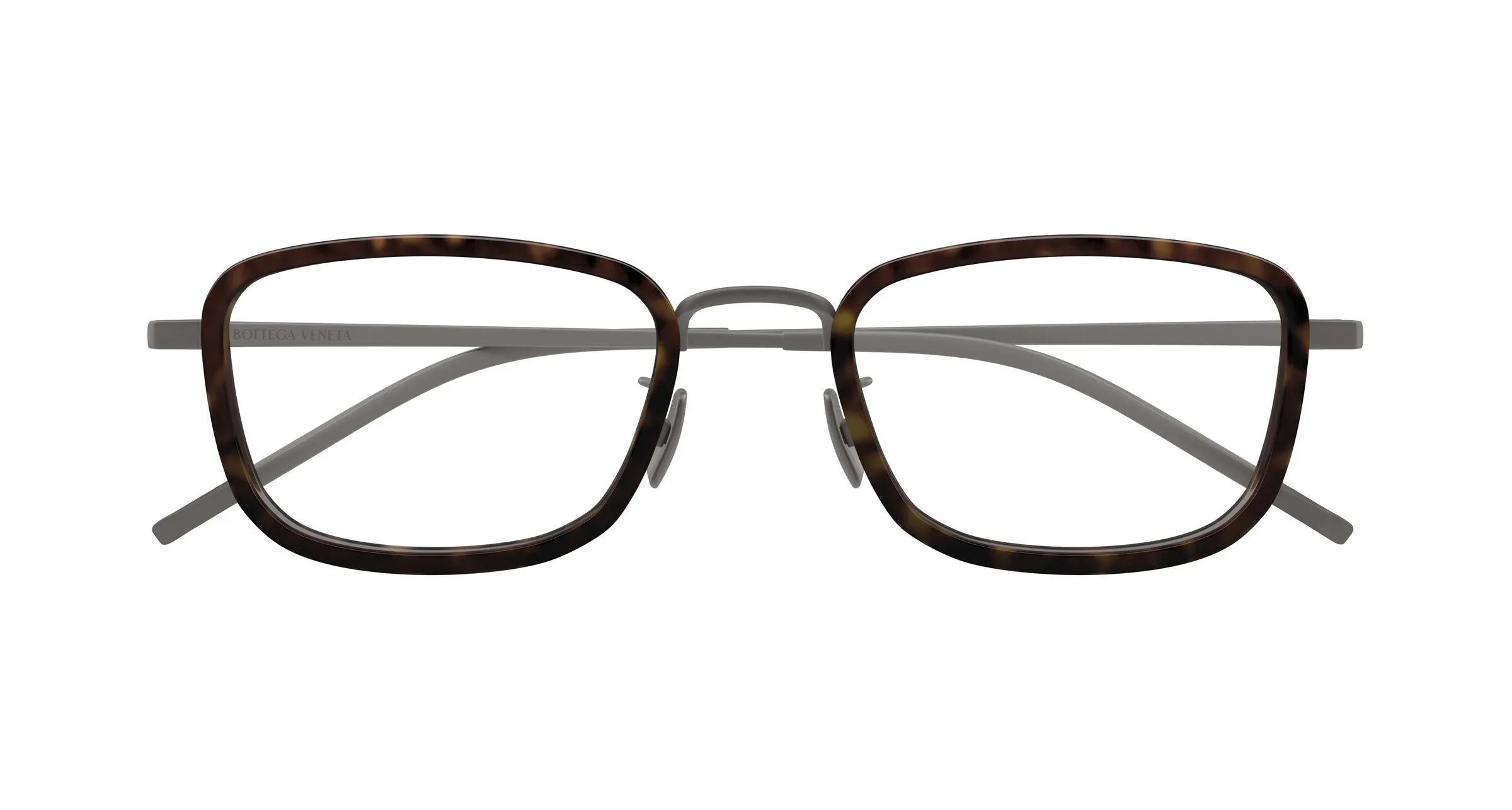 Bottega Veneta BV1474OA 002 Montature da vista Titanio Rutenio Trasparente Squadrata - immagine 2