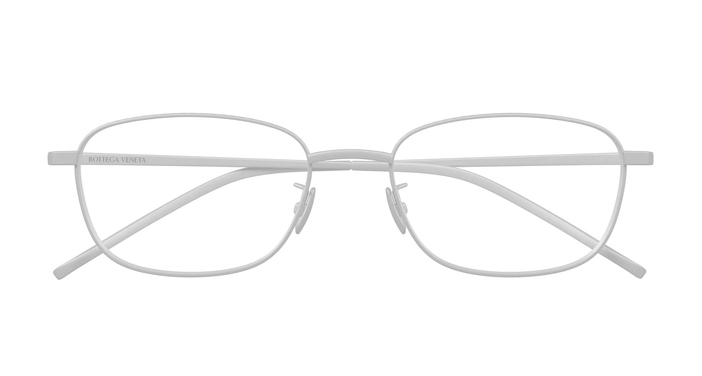 Bottega Veneta BV1473OA 002 Montature da vista Titanio Argento Trasparente Squadrata - immagine 2