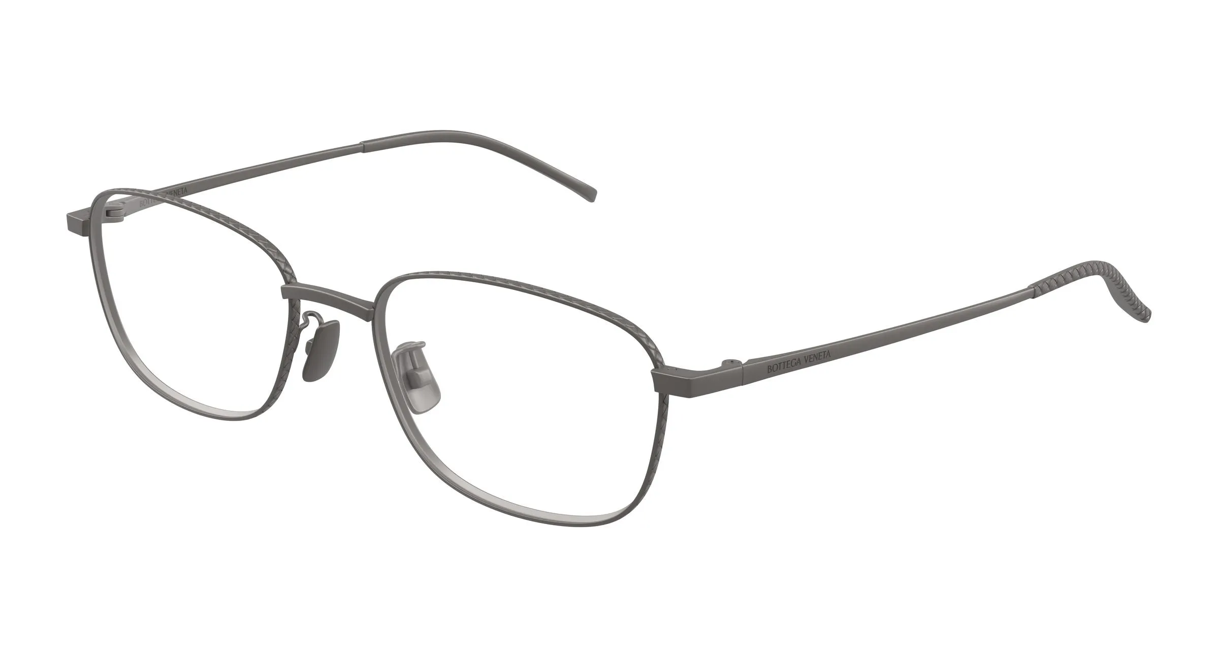 Bottega Veneta BV1473OA 001 Montature da vista Titanio Rutenio Trasparente Squadrata - immagine 1