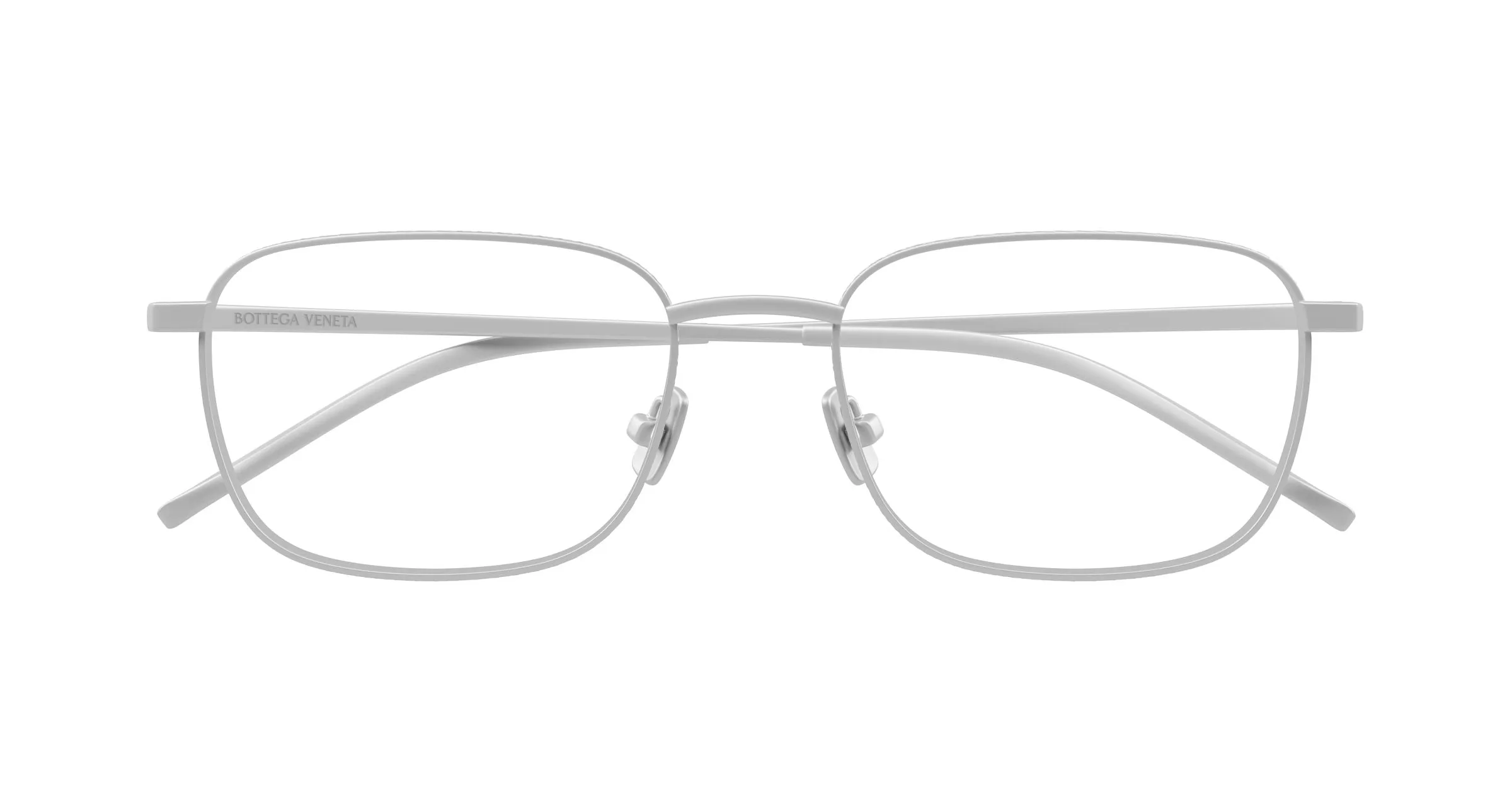 Bottega Veneta BV1472O 005 Montature da vista Titanio Argento Trasparente Squadrata - immagine 2