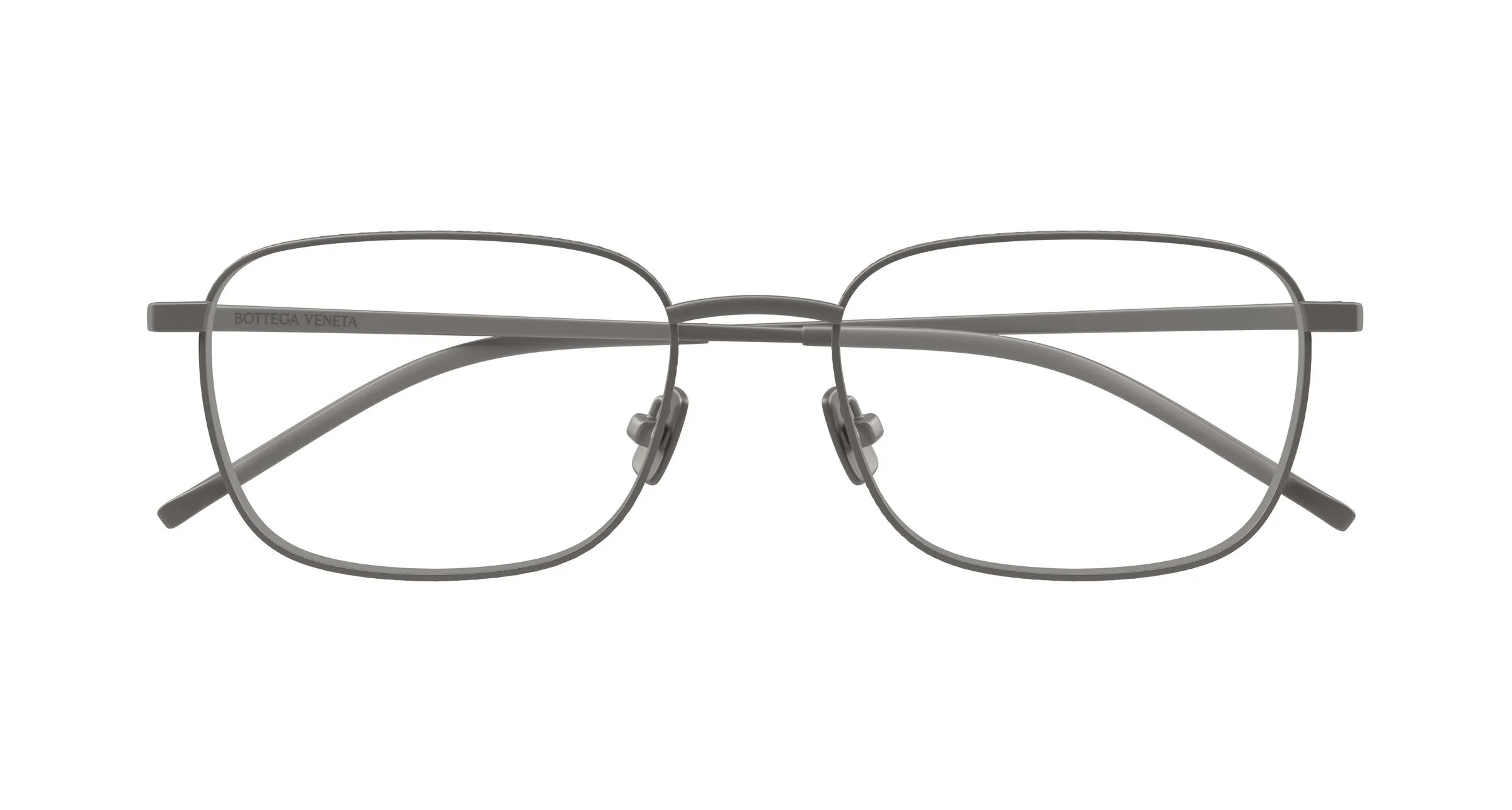 Bottega Veneta BV1472O 004 Montature da vista Titanio Rutenio Trasparente Squadrata - immagine 2