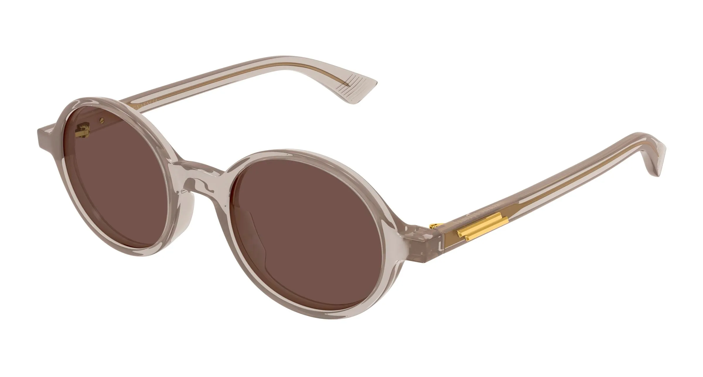 Bottega Veneta BV1430S 008 Occhiali da sole Acetato Marrone Marrone Rotonda - immagine 1