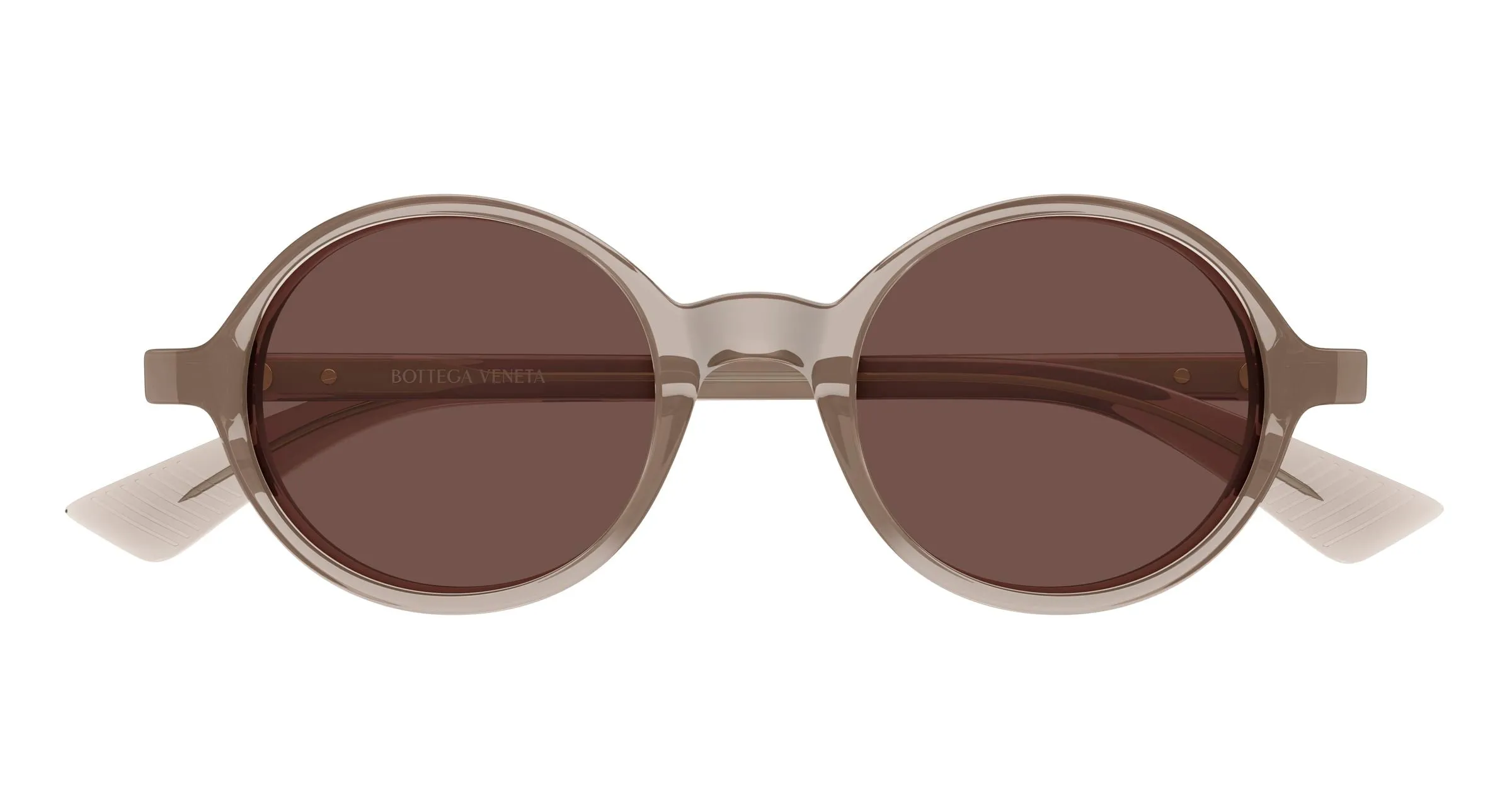 Bottega Veneta BV1430S 008 Occhiali da sole Acetato Marrone Marrone Rotonda - immagine 2