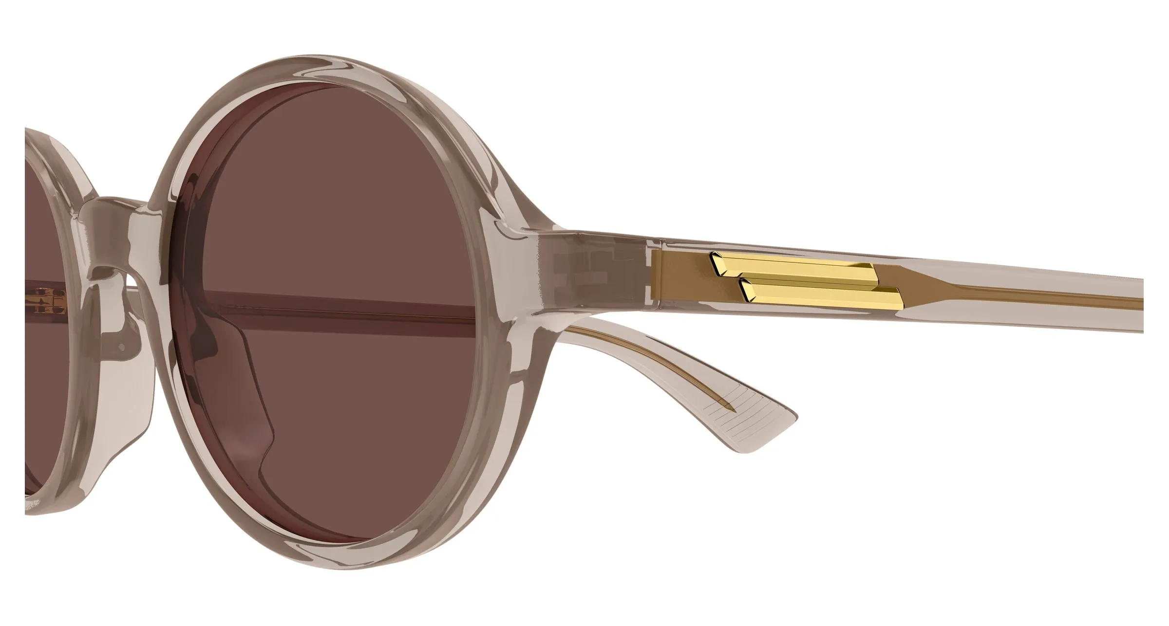 Bottega Veneta BV1430S 008 Occhiali da sole Acetato Marrone Marrone Rotonda - immagine 3