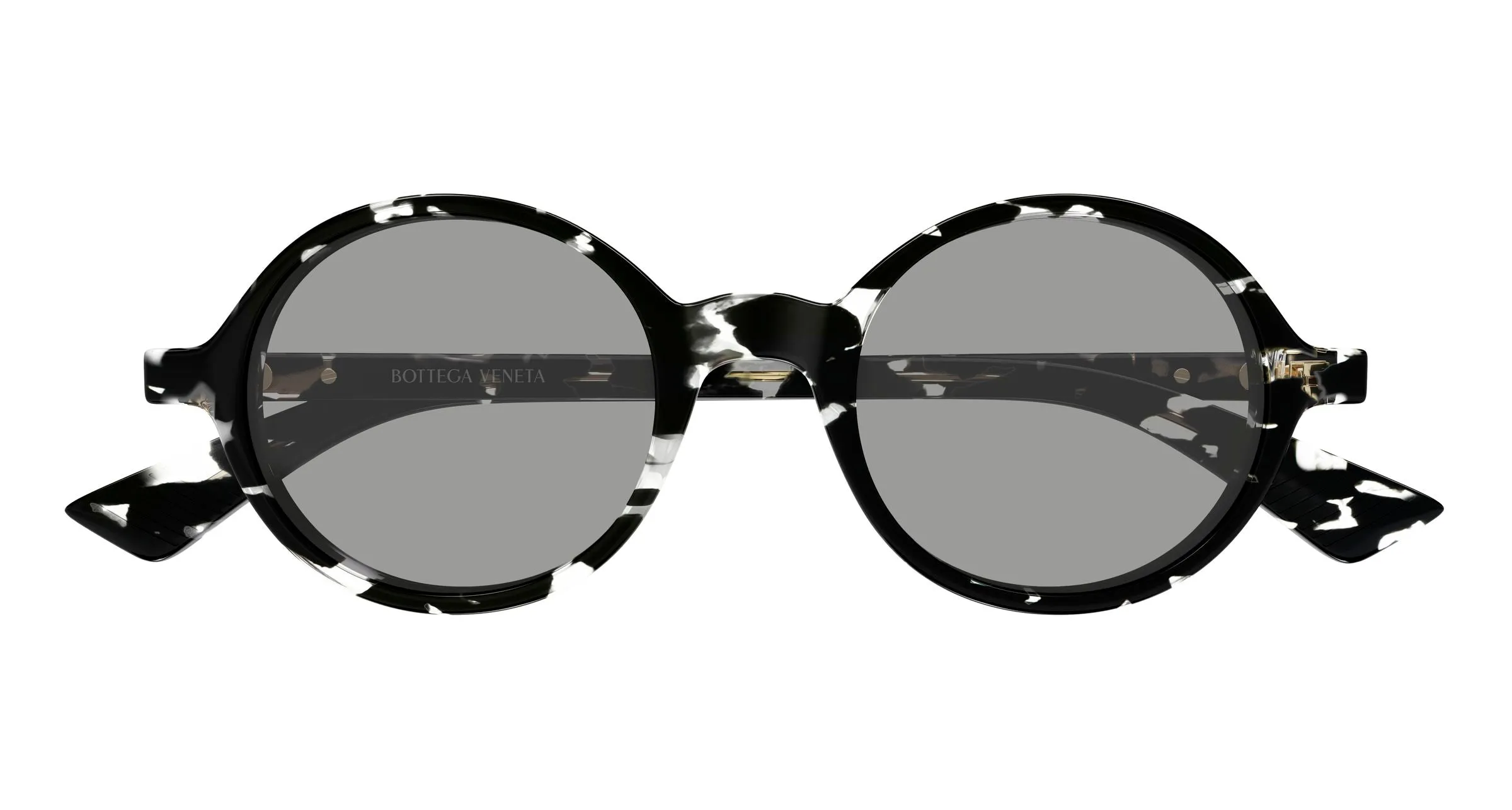 Bottega Veneta BV1430S 007 Occhiali da sole Acetato Nero Grigio Rotonda - immagine 2