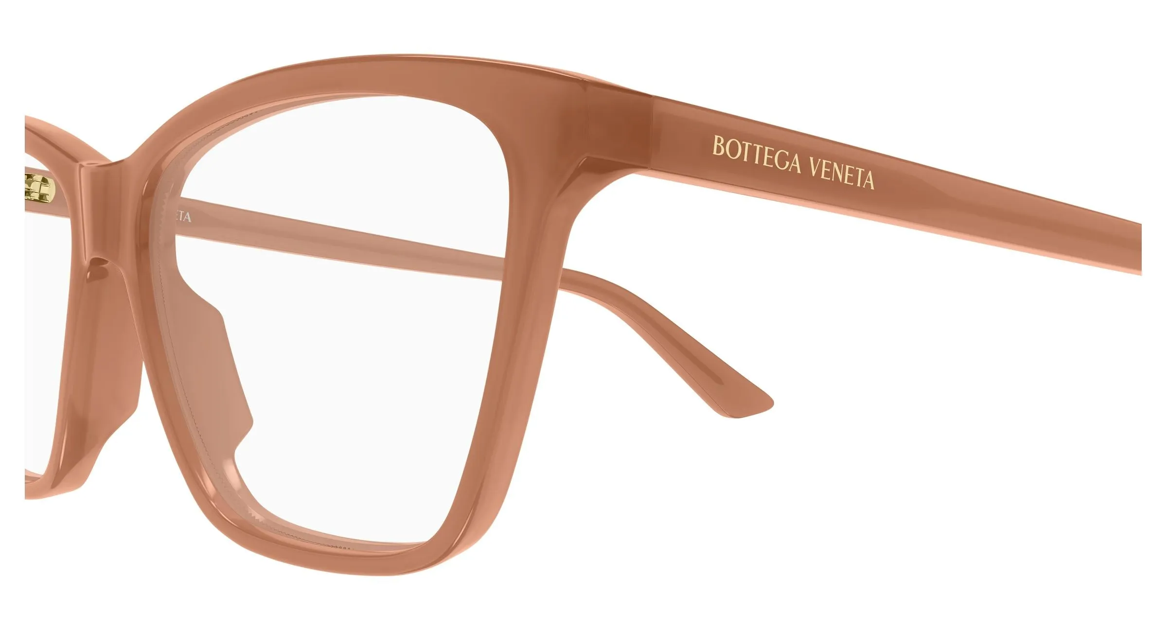 Bottega Veneta BV1421O 006 Montature da vista Acetato Marrone Trasparente Farfalla - immagine 3