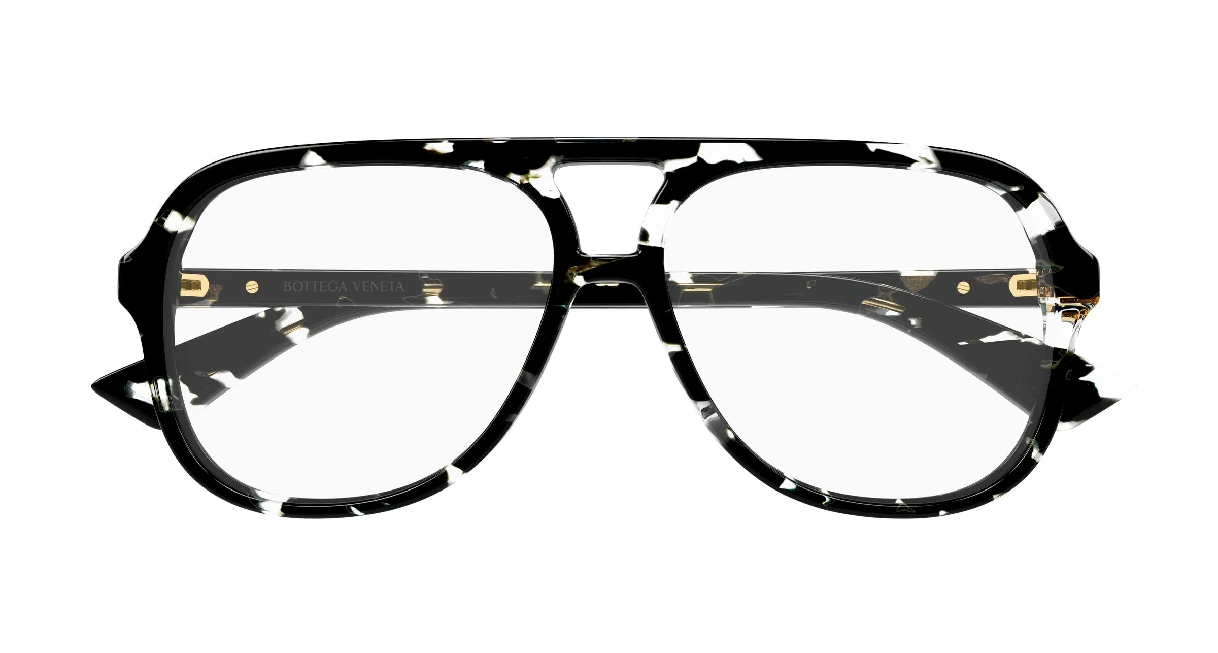 Bottega Veneta BV1417O 006 Montature da vista Acetato Nero Trasparente Pilot - immagine 2