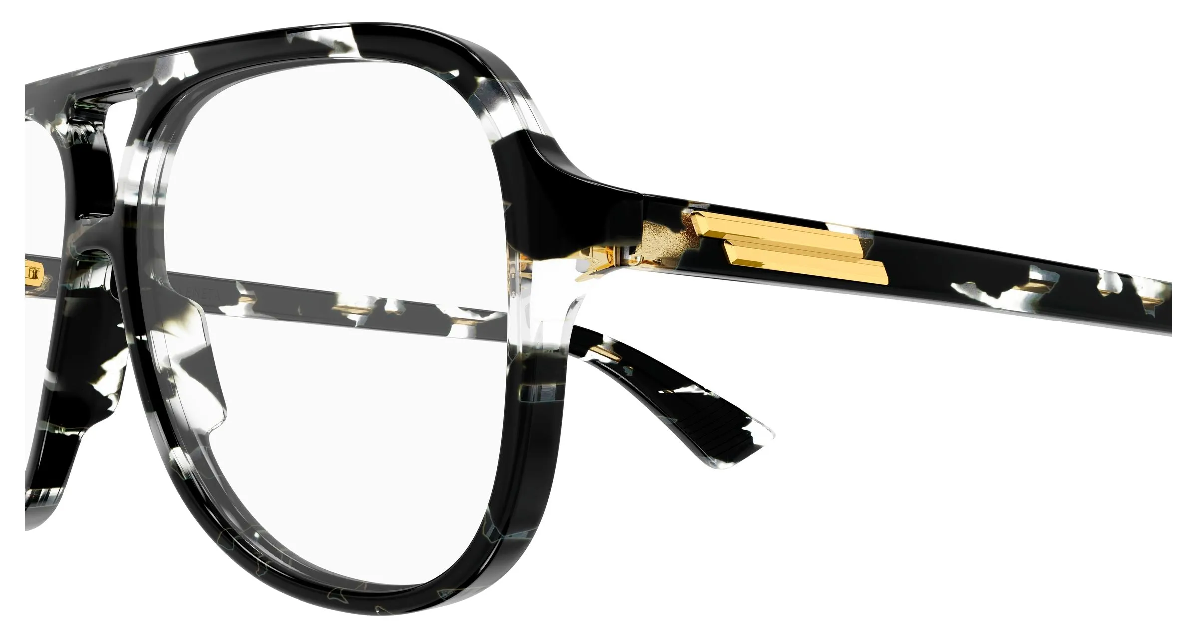 Bottega Veneta BV1417O 006 Montature da vista Acetato Nero Trasparente Pilot - immagine 3
