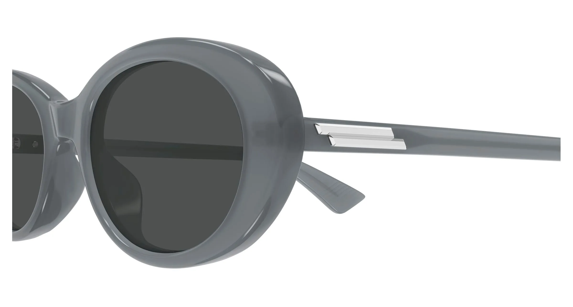 Bottega Veneta BV1415SK 007 Occhiali da sole Acetato Grigio Grigio Rotonda - immagine 3