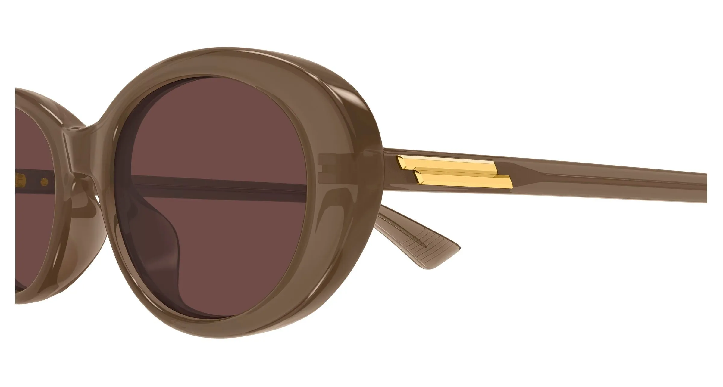 Bottega Veneta BV1415SK 006 Occhiali da sole Acetato Marrone Marrone Rotonda - immagine 3