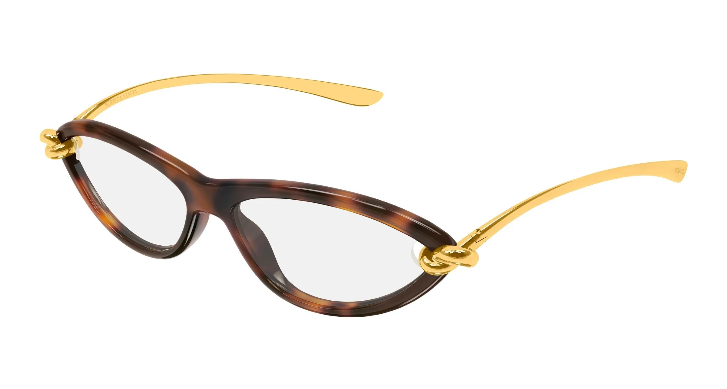 Bottega Veneta BV1390S 008 Occhiali da sole Iniettato Havana Trasparente Cat Eye - immagine 1