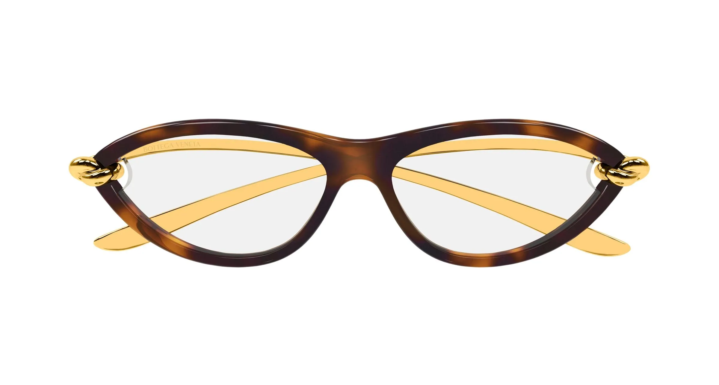 Bottega Veneta BV1390S 008 Occhiali da sole Iniettato Havana Trasparente Cat Eye - immagine 2