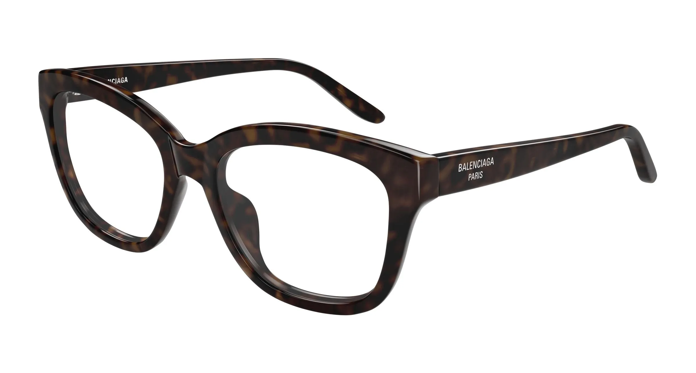 Balenciaga BB0534O 008 Montature da vista Acetato Havana Trasparente Farfalla - immagine 1