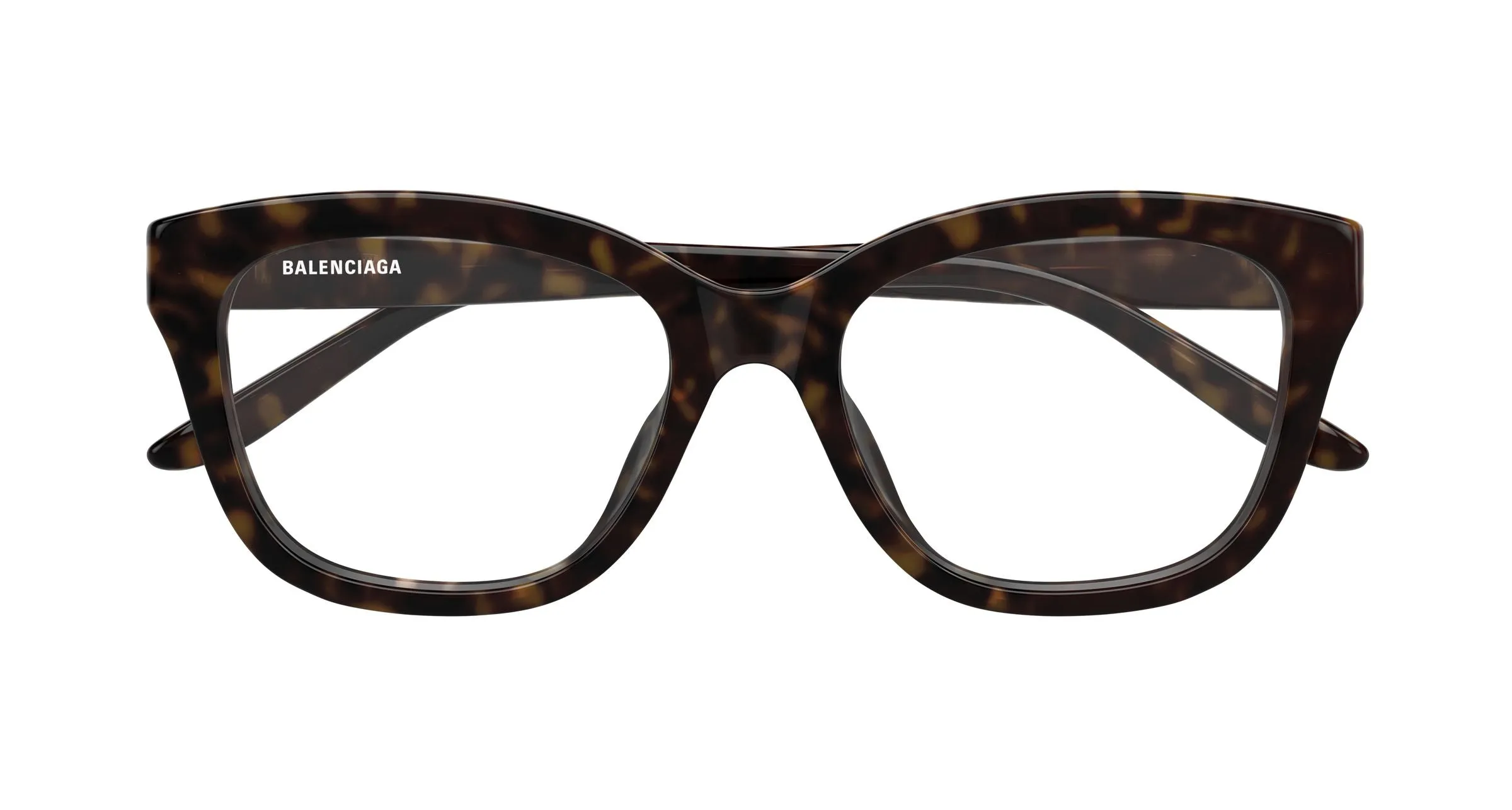 Balenciaga BB0534O 008 Montature da vista Acetato Havana Trasparente Farfalla - immagine 2