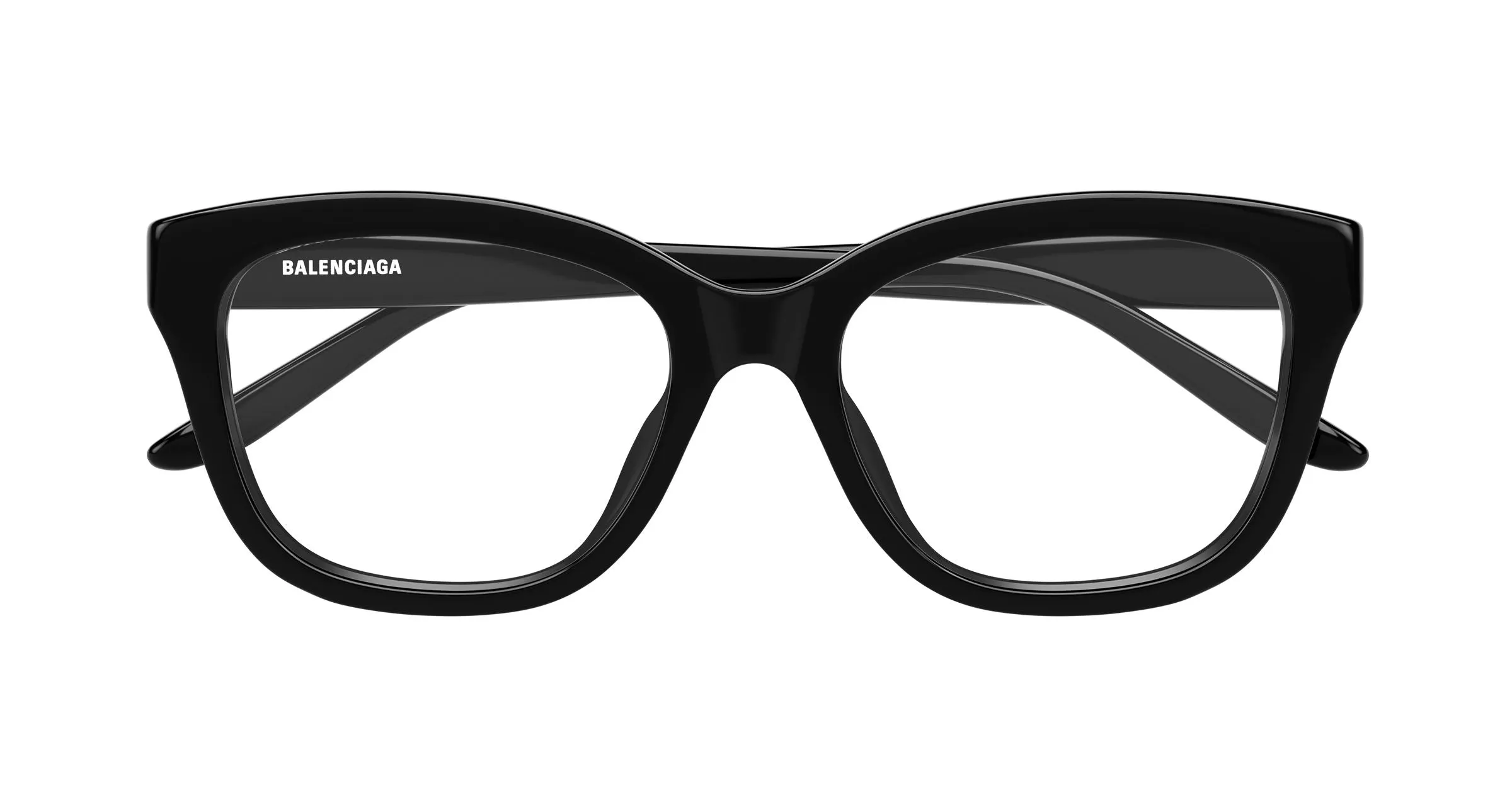 Balenciaga BB0534O 007 Montature da vista Acetato Nero Trasparente Farfalla - immagine 2