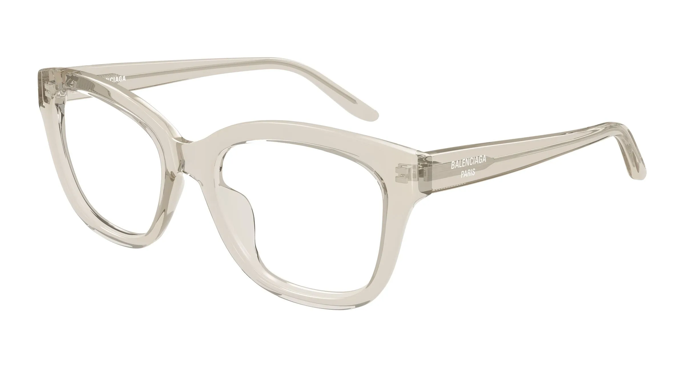 Balenciaga BB0534O 003 Montature da vista Acetato Beige Trasparente Farfalla - immagine 1