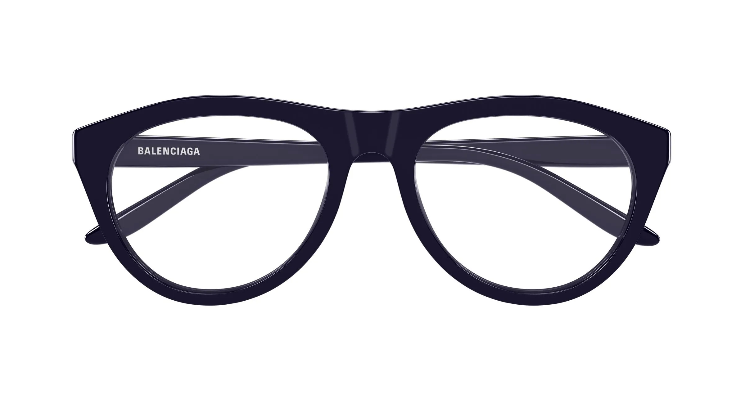 Balenciaga BB0533O 006 Montature da vista Acetato Blu Trasparente Pilot - immagine 2