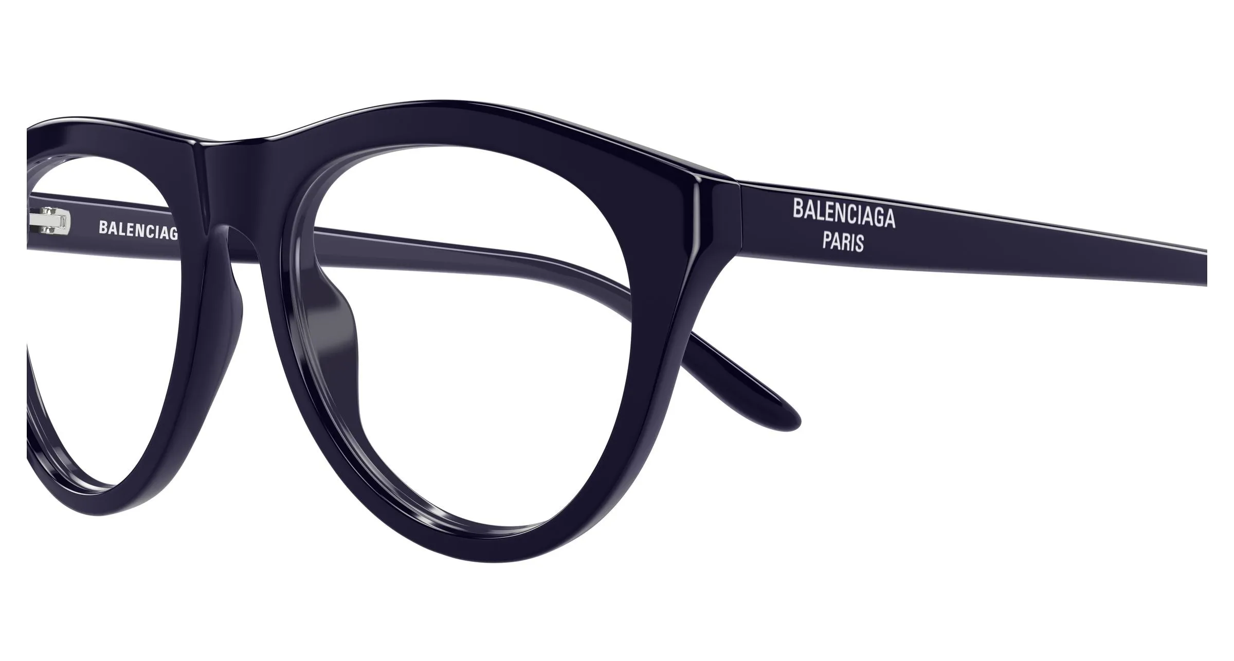 Balenciaga BB0533O 006 Montature da vista Acetato Blu Trasparente Pilot - immagine 3