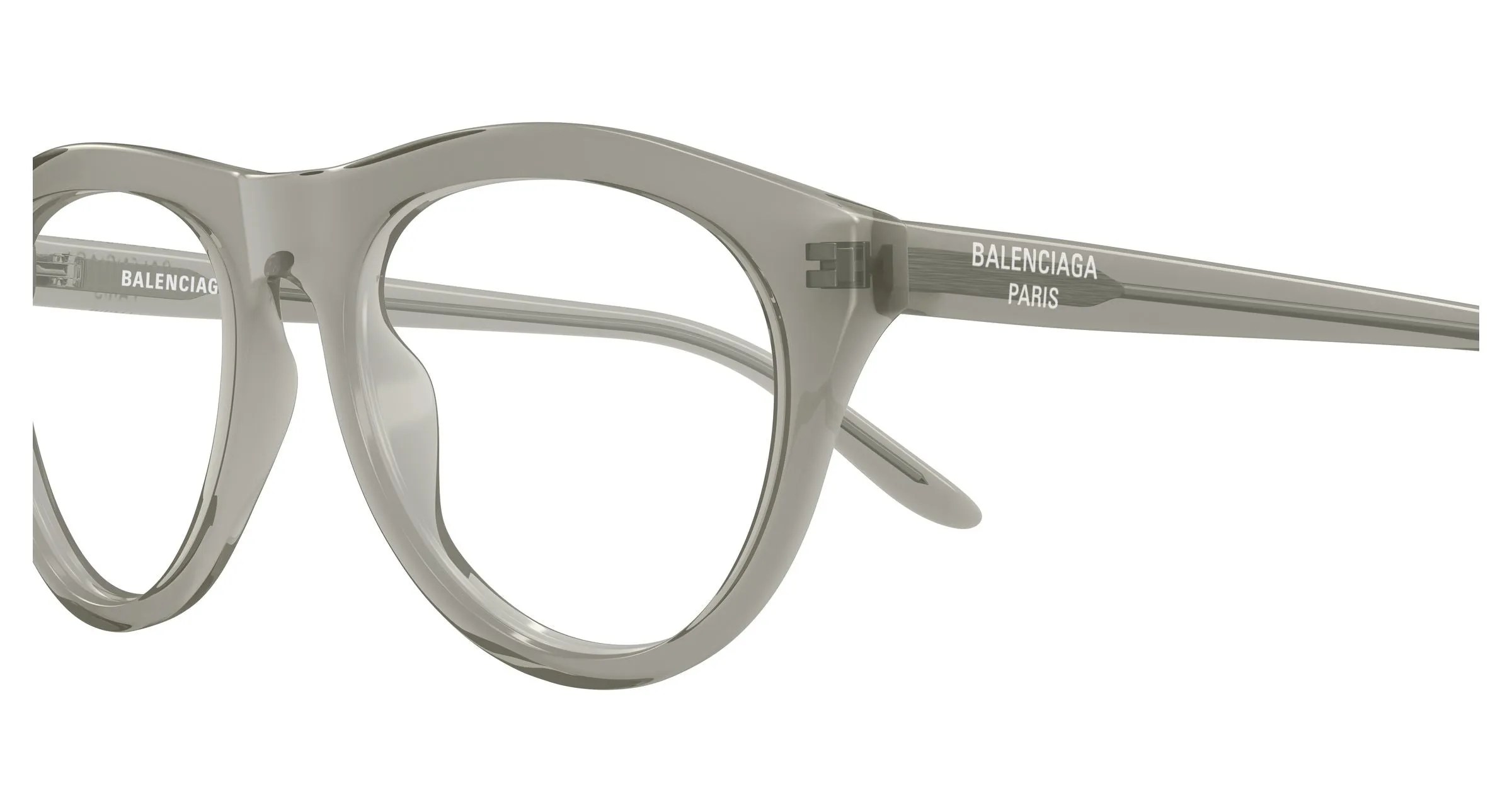 Balenciaga BB0533O 003 Montature da vista Acetato Verde Trasparente Pilot - immagine 3