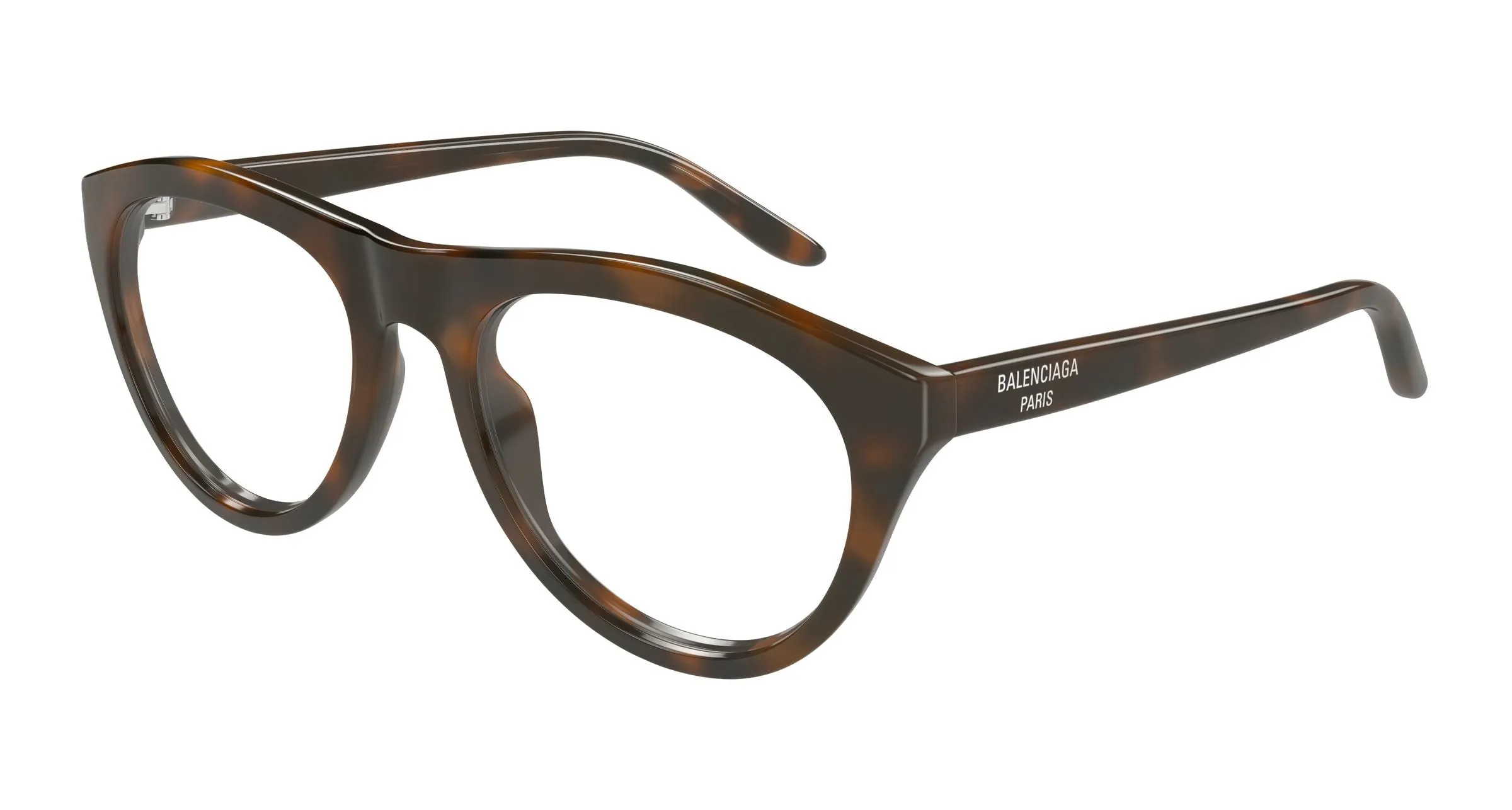 Balenciaga BB0533O 002 Montature da vista Acetato Havana Trasparente Pilot - immagine 1