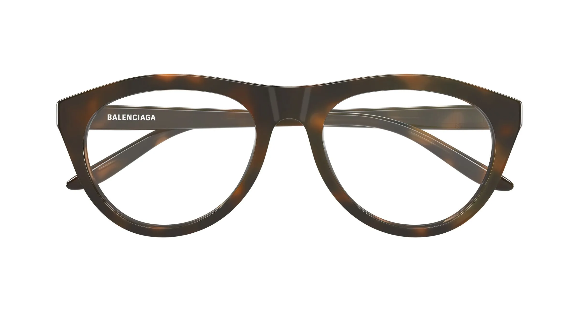 Balenciaga BB0533O 002 Montature da vista Acetato Havana Trasparente Pilot - immagine 2