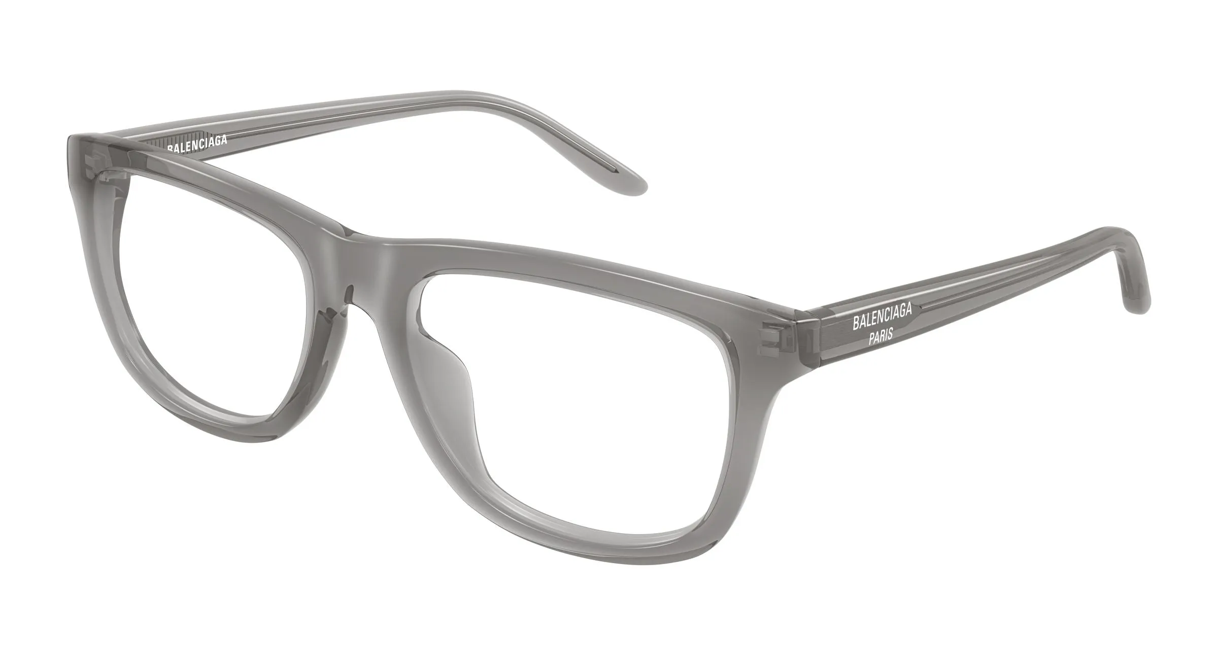 Balenciaga BB0531O 010 Montature da vista Acetato Grigio Trasparente Squadrata - immagine 1