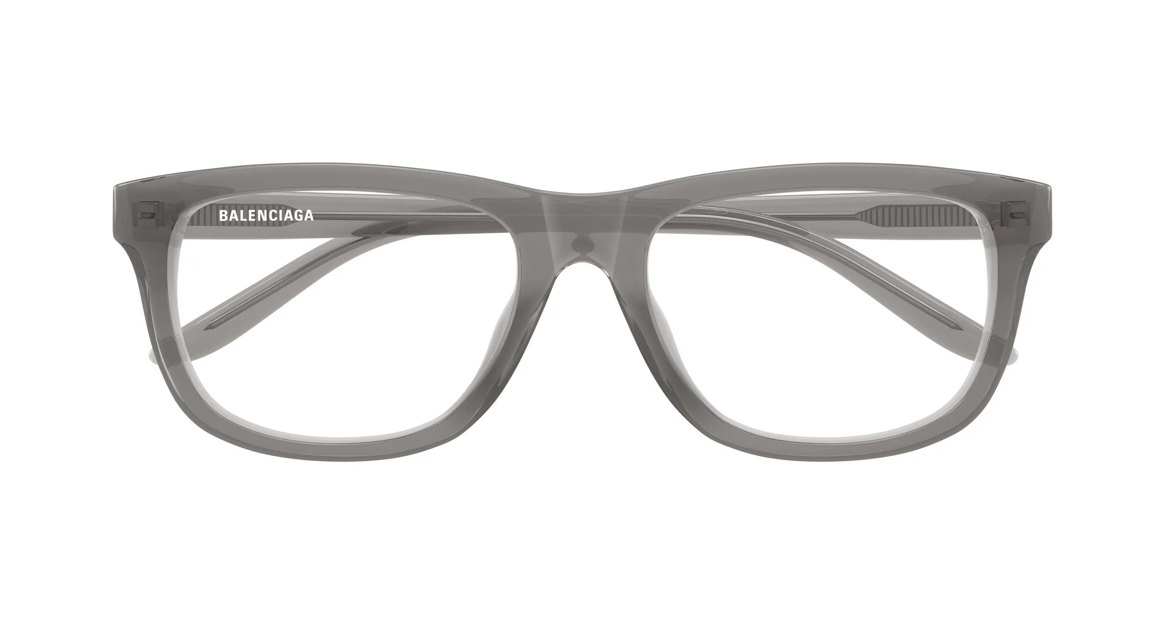 Balenciaga BB0531O 010 Montature da vista Acetato Grigio Trasparente Squadrata - immagine 2
