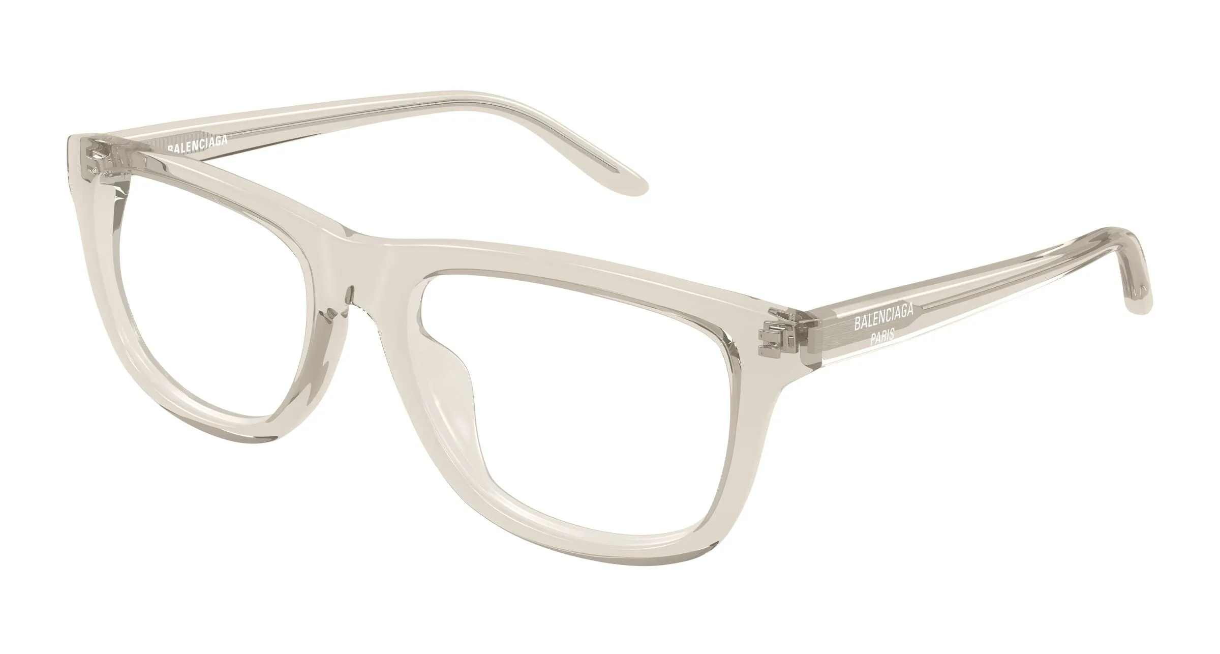 Balenciaga BB0531O 009 Montature da vista Acetato Beige Trasparente Squadrata - immagine 1