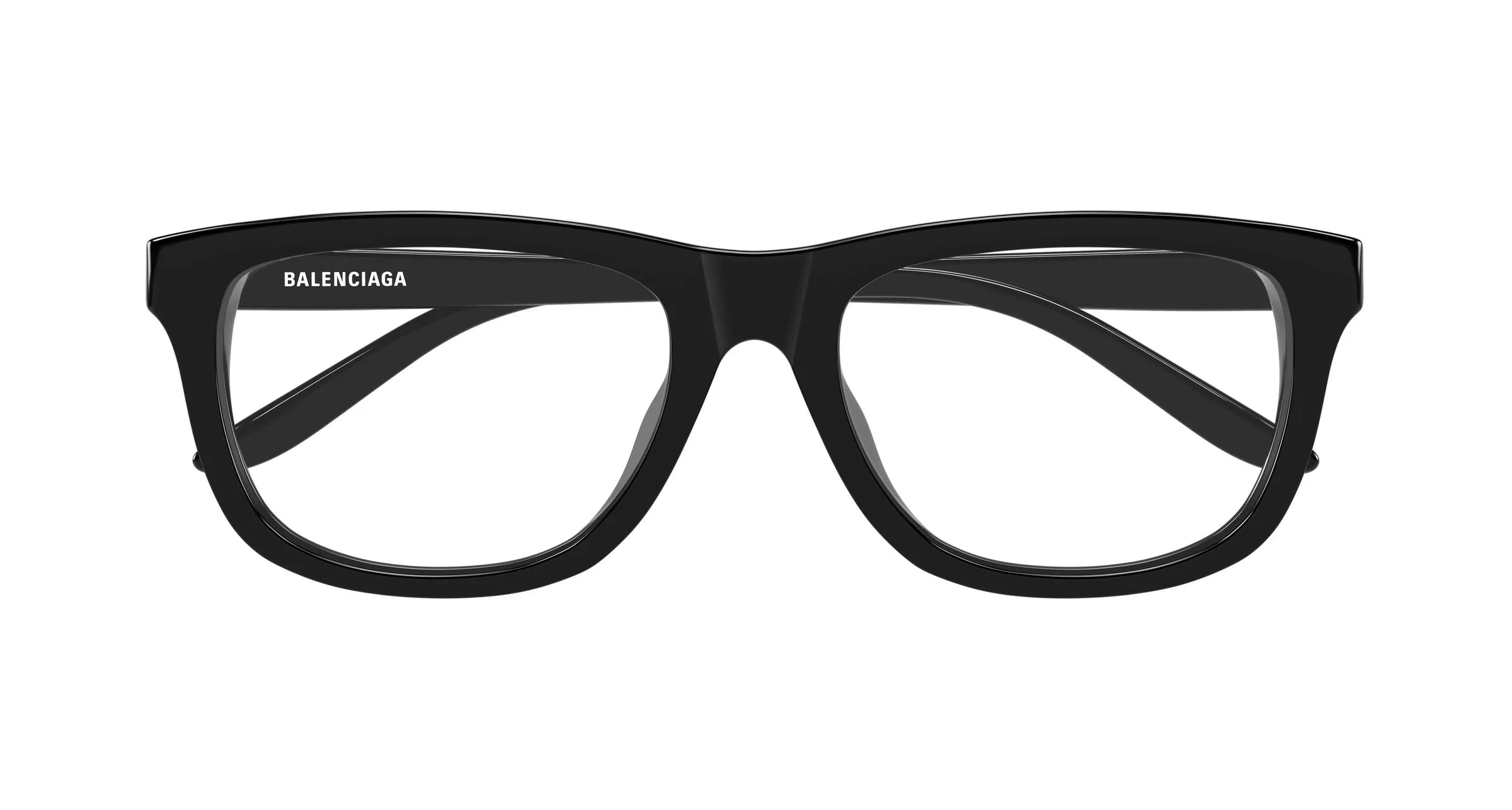 Balenciaga BB0531O 007 Montature da vista Acetato Nero Trasparente Squadrata - immagine 2