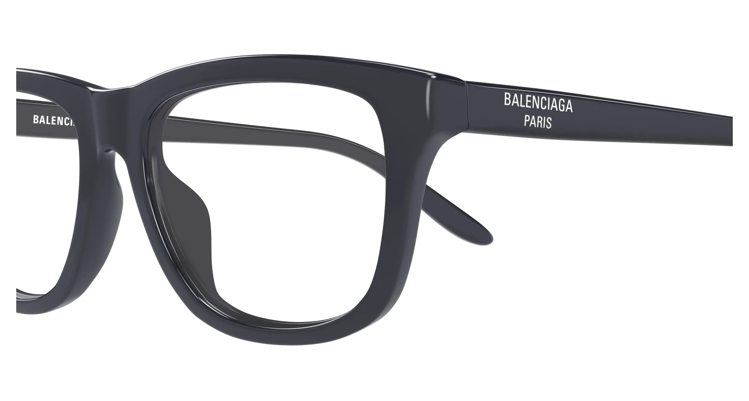Balenciaga BB0531O 006 Montature da vista Acetato Grigio Trasparente Squadrata - immagine 3