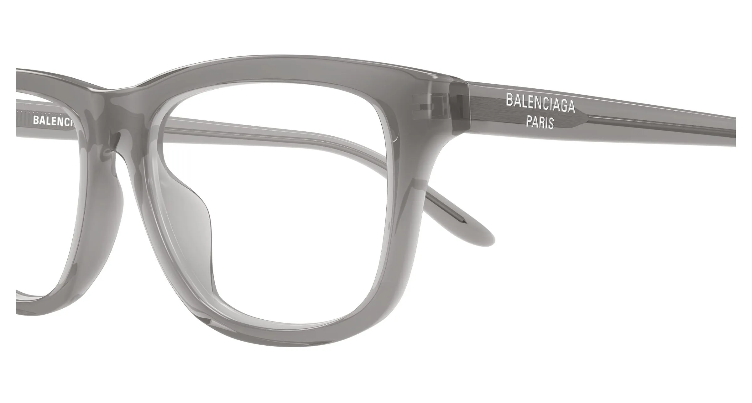 Balenciaga BB0531O 004 Montature da vista Acetato Grigio Trasparente Squadrata - immagine 3